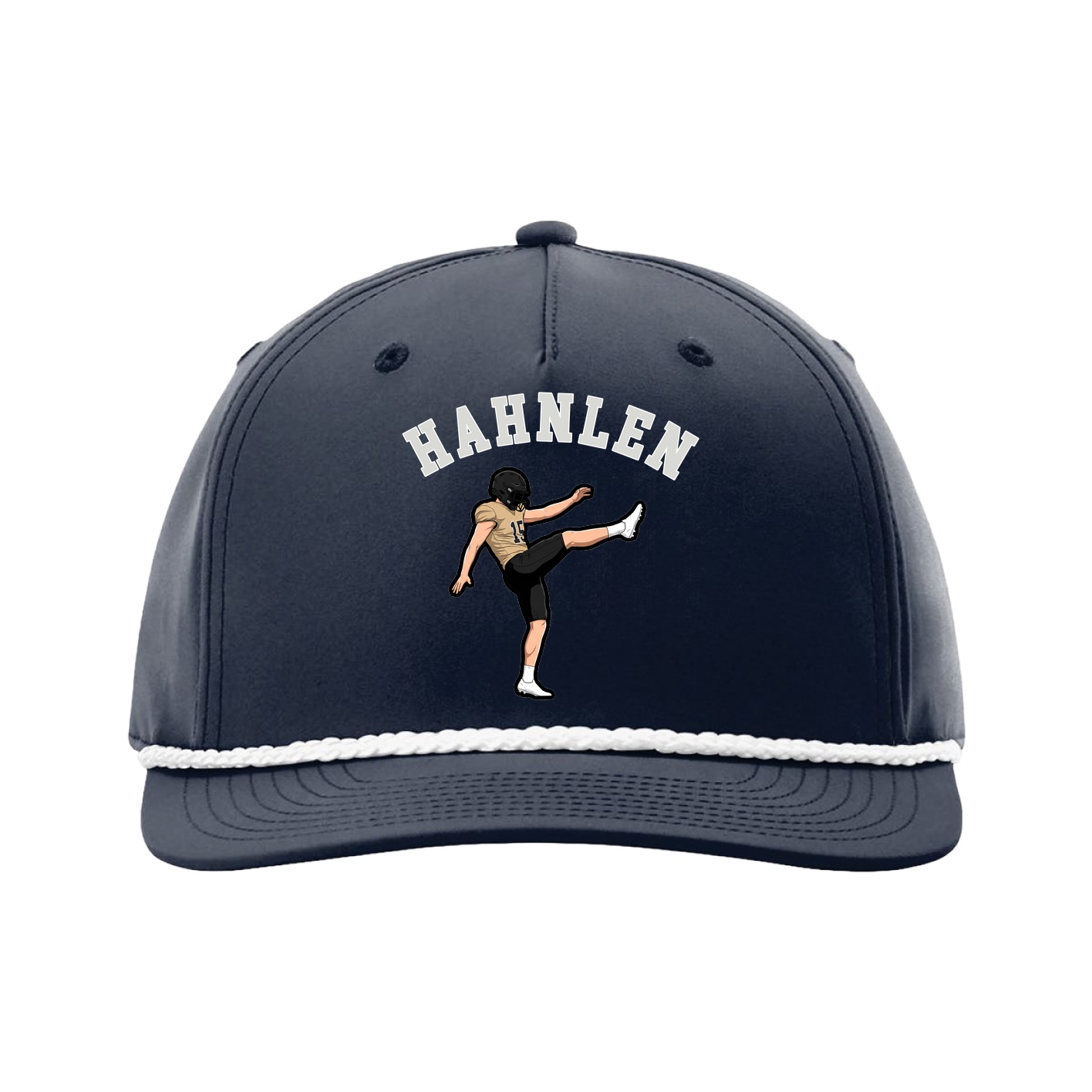 Five-Panel Classic Rope Cap — Shirsey Arch in Navy
