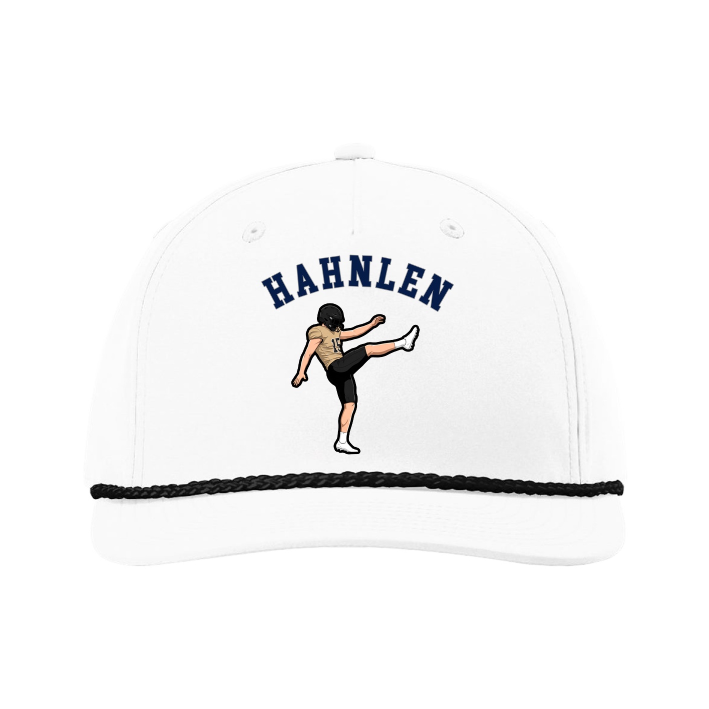 Five-Panel Classic Rope Cap — Shirsey Arch in White