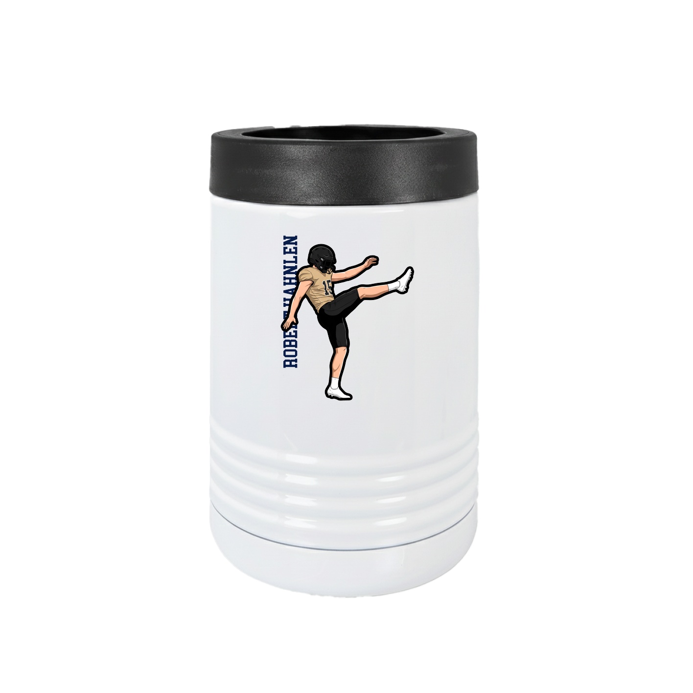 Beverage Holder — Name Vertical in White