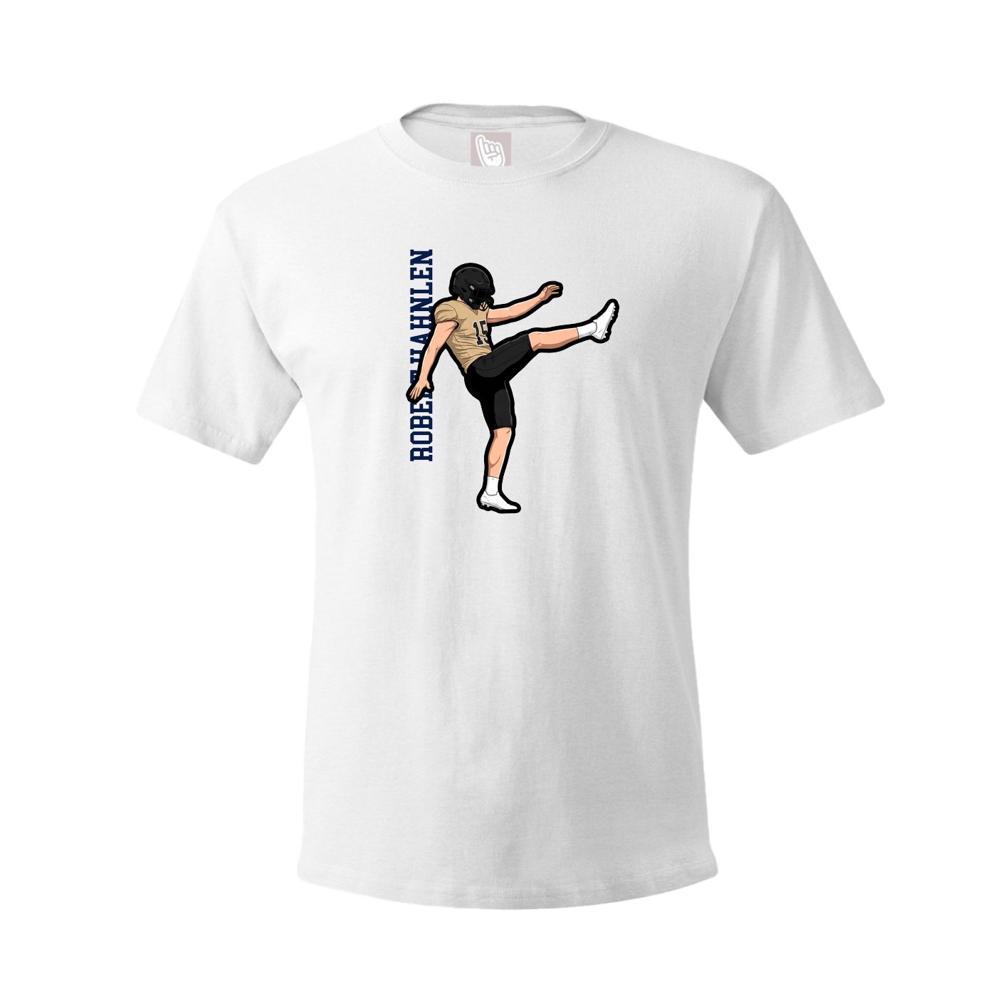 Tee — Name Vertical in White