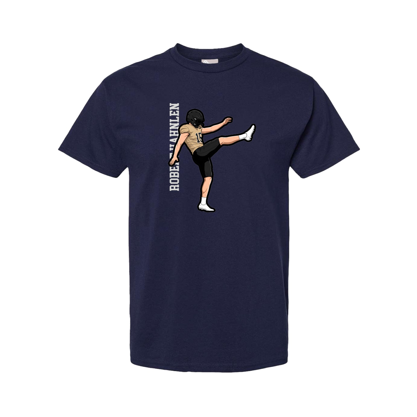 Youth Tee — Name Vertical in Navy