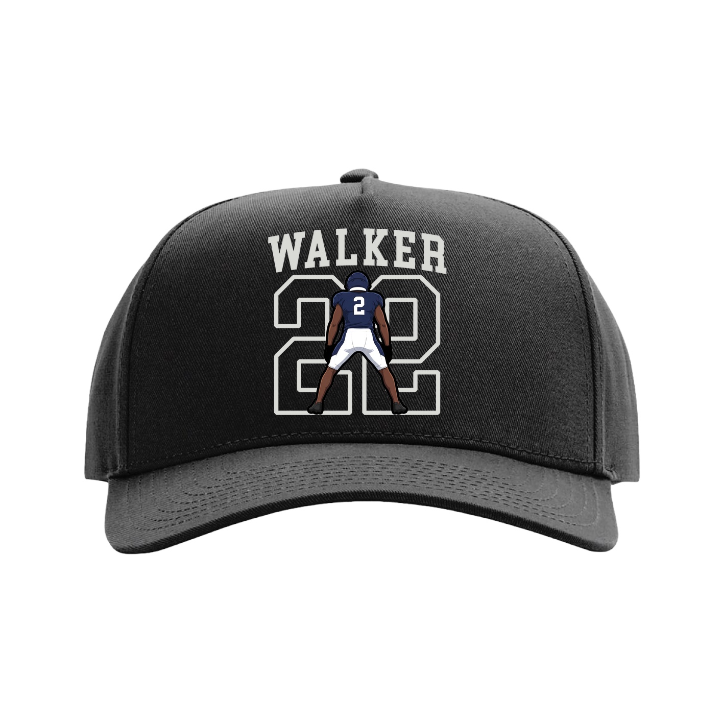 Full Fabric Five-Panel Champ Cap — Shirsey in Black