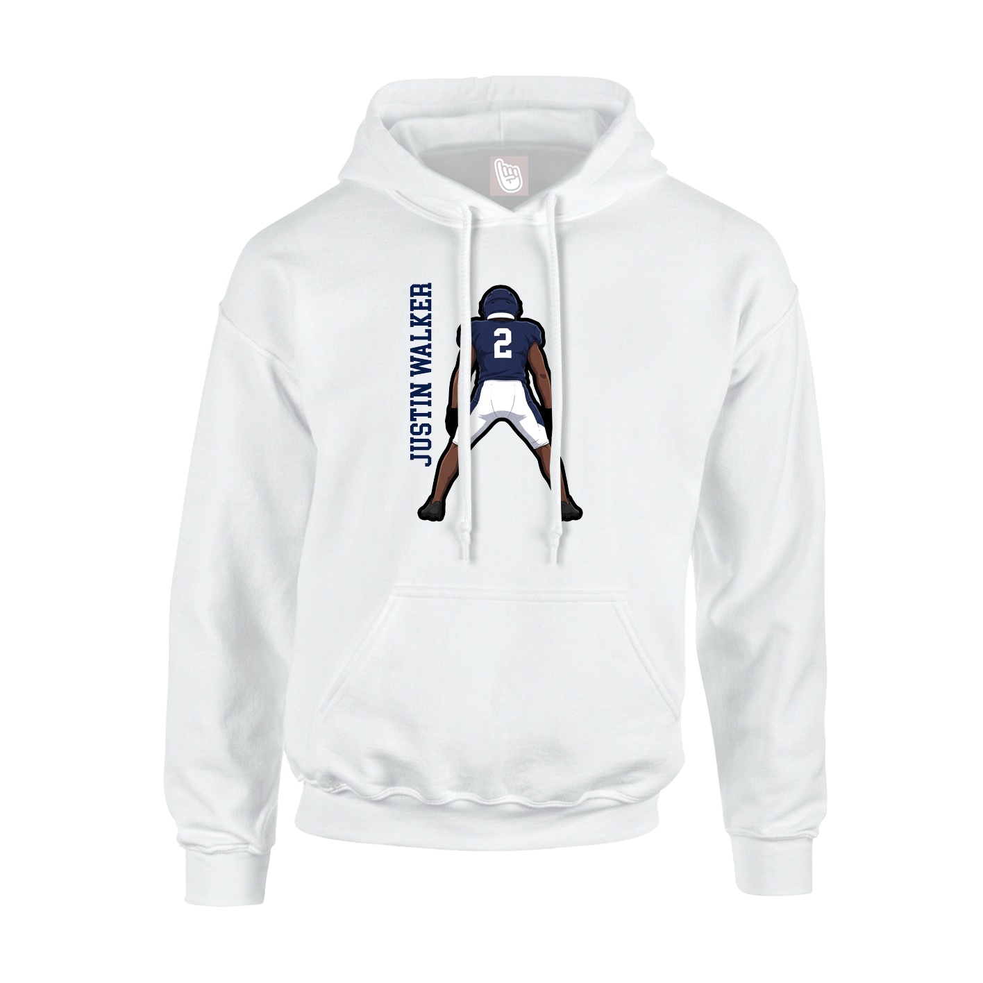Hoodie — Name Vertical in White