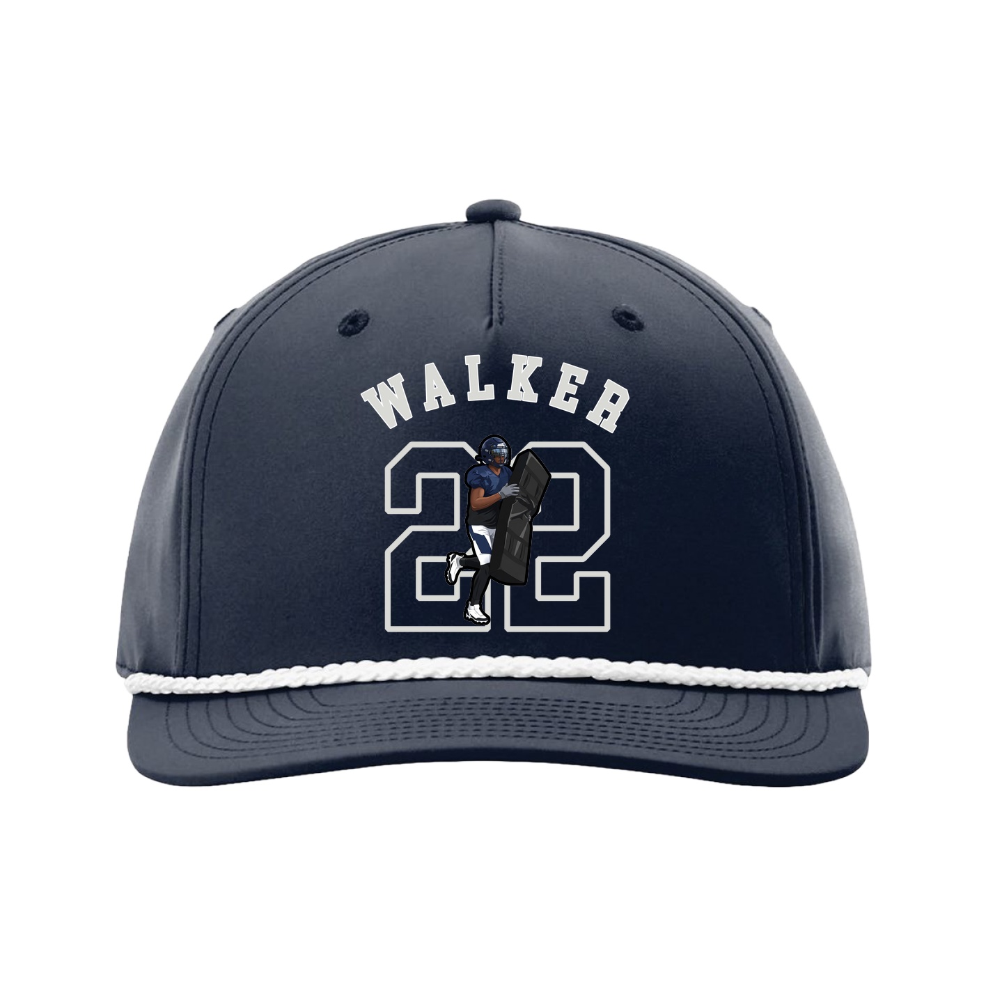Five-Panel Classic Rope Cap — Shirsey Arch in Navy