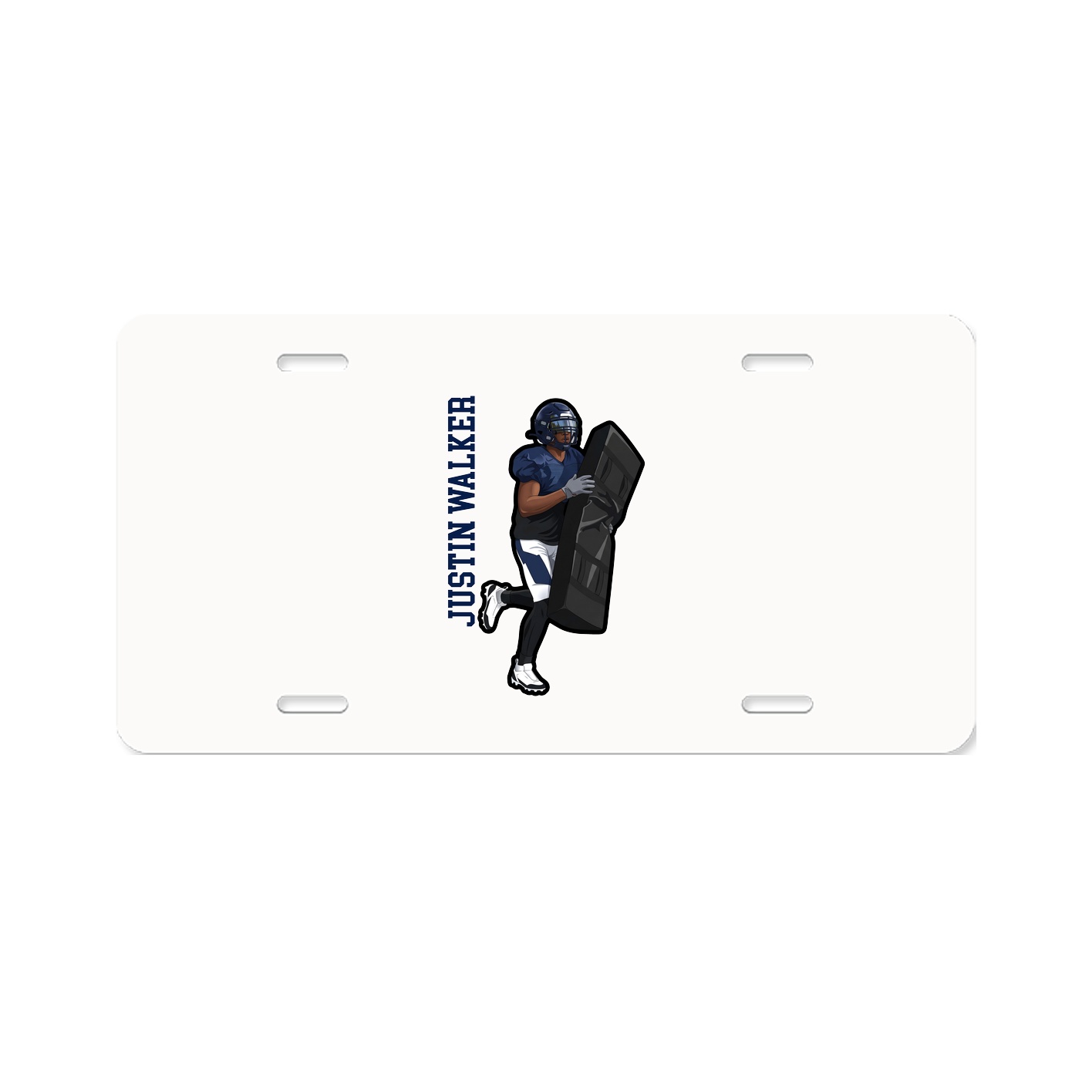 License Plate — Name Vertical in Classic