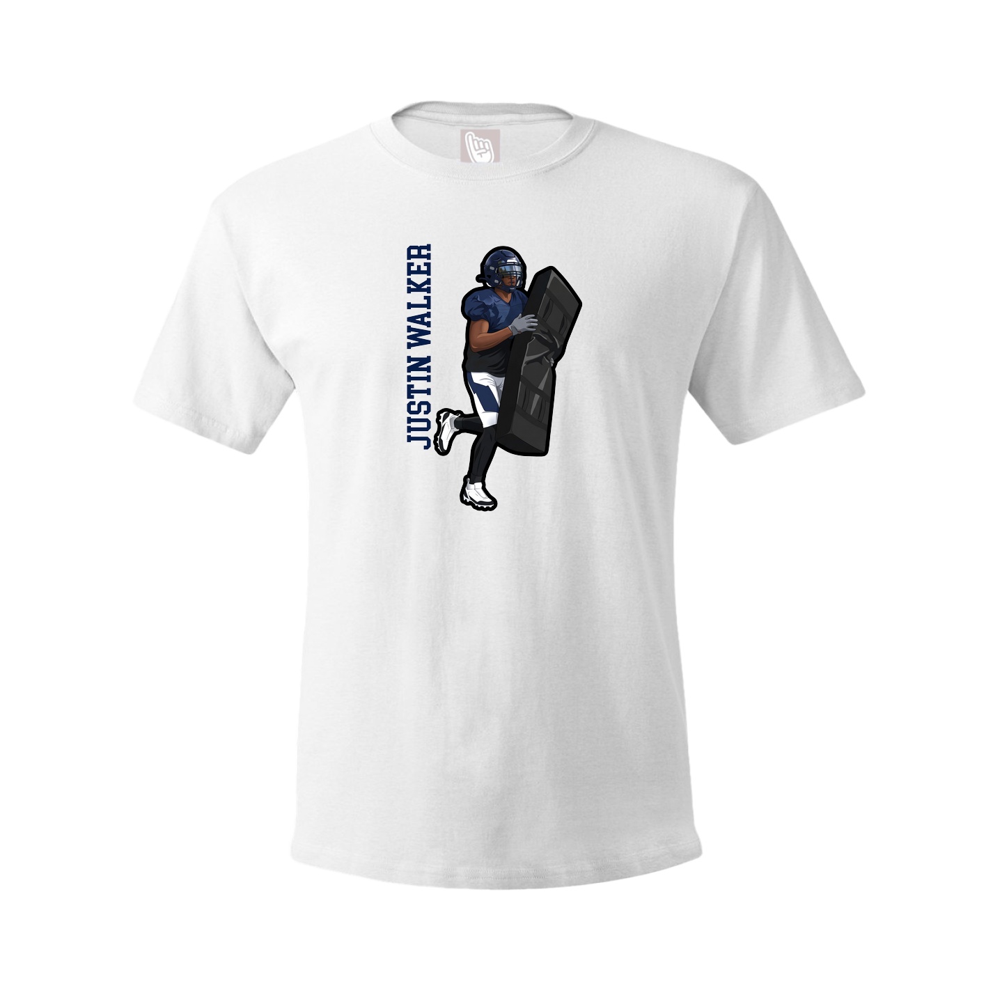 Youth Tee — Name Vertical in White