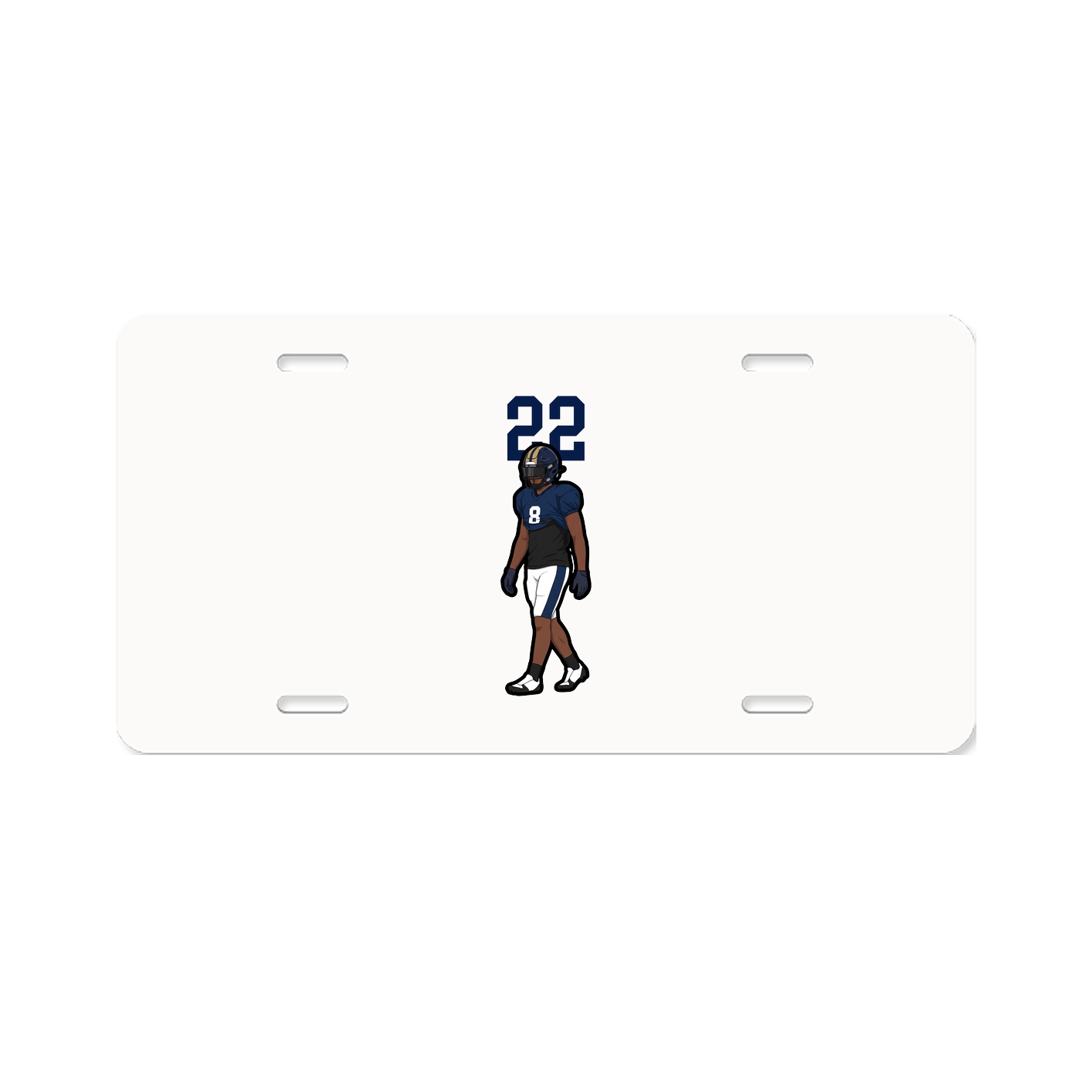 License Plate — Number Top in Classic