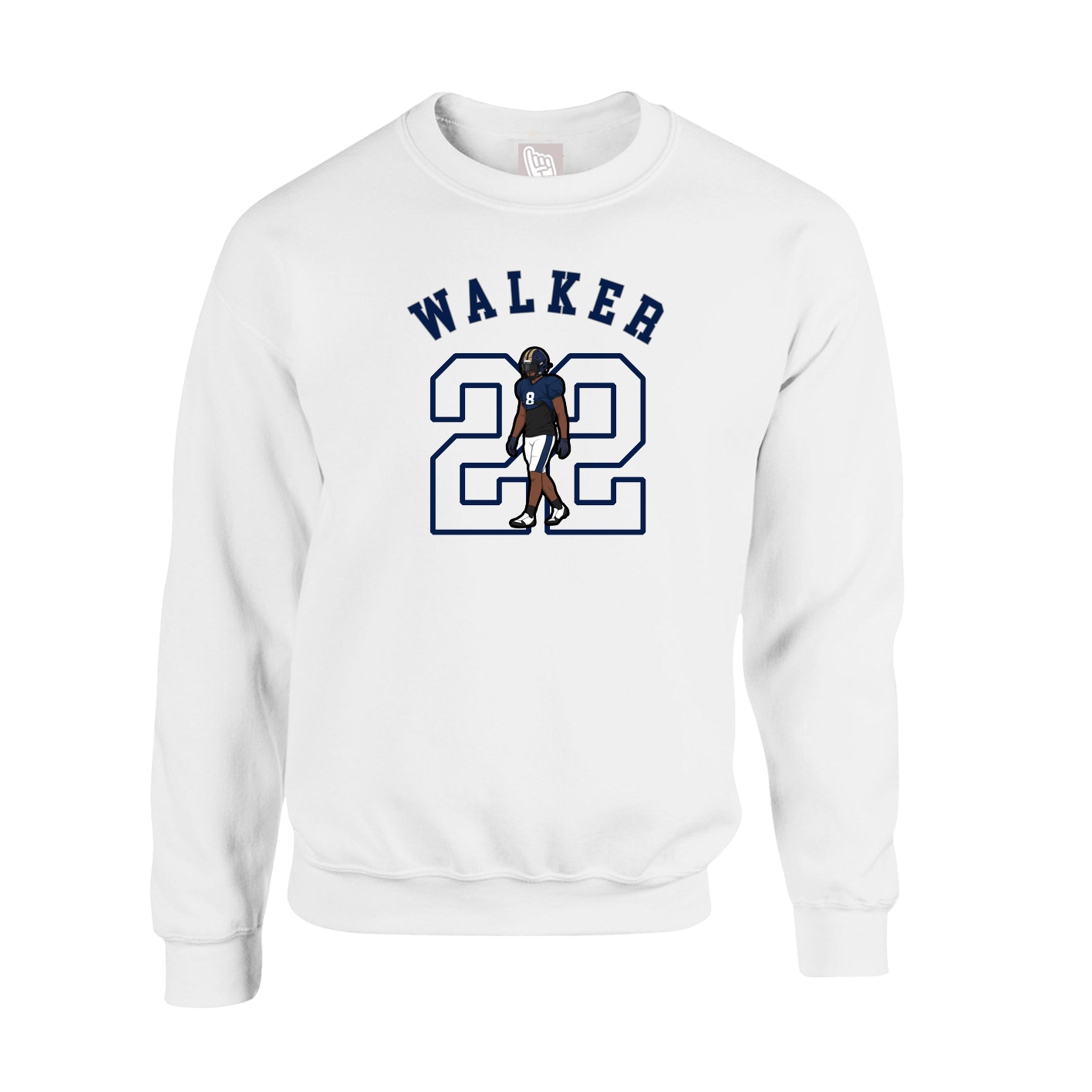 Fleece Crew — Shirsey Arch in White
