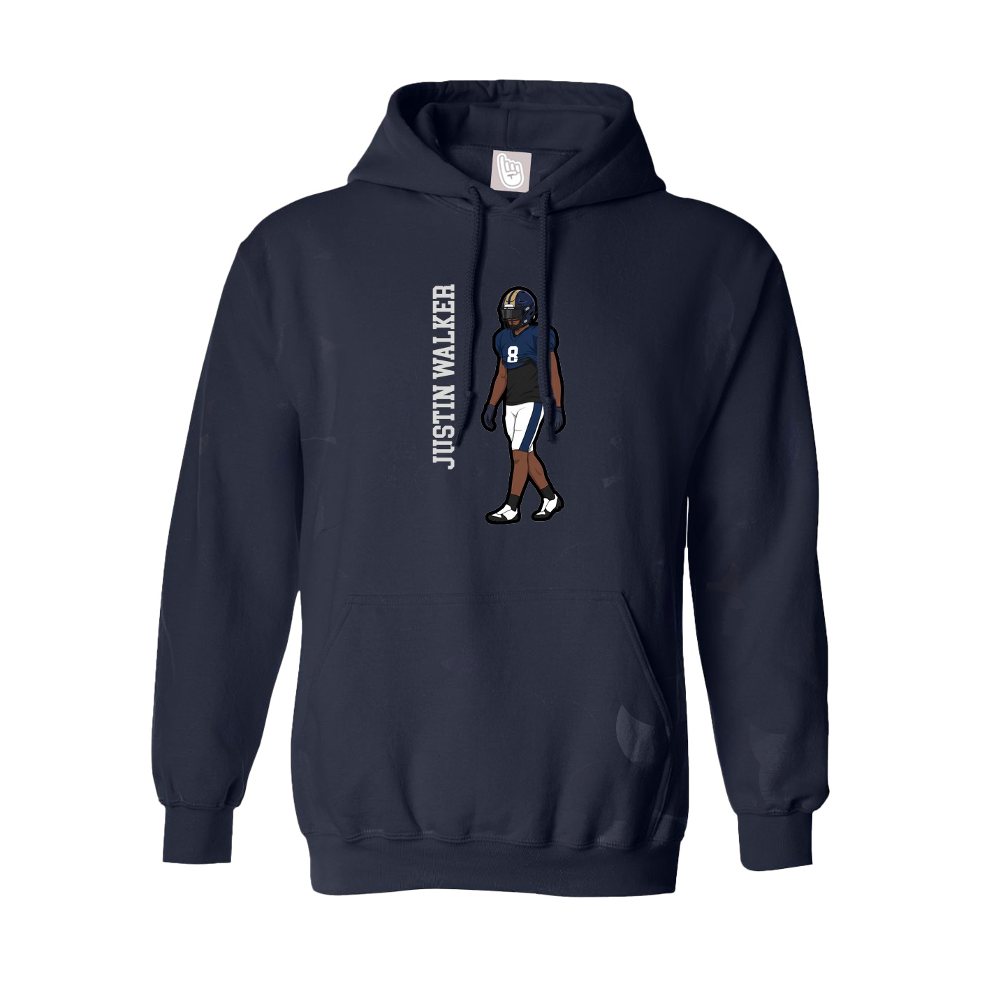 Youth Hoodie — Name Vertical in Navy