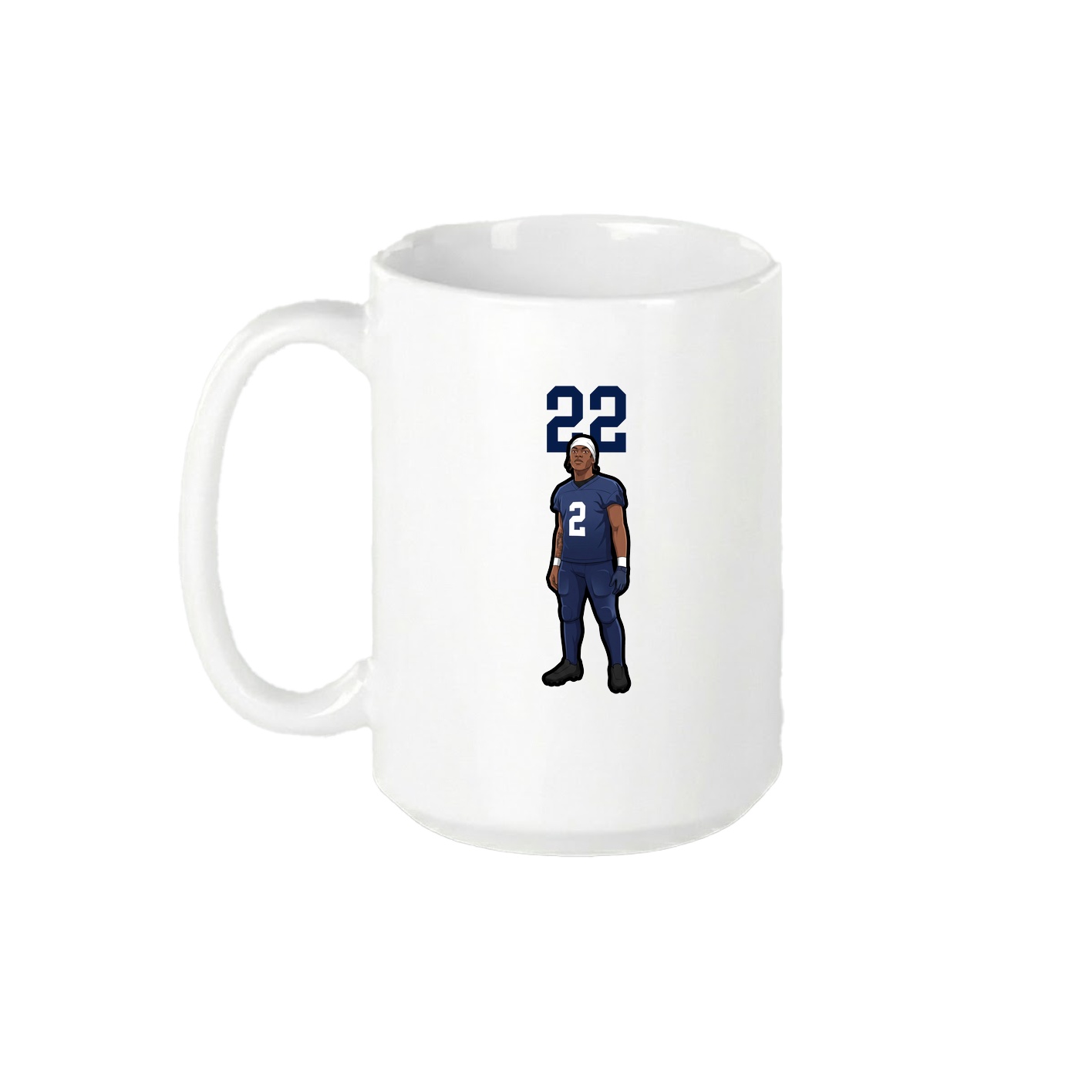 15oz Coffee Mug — Number Top in White