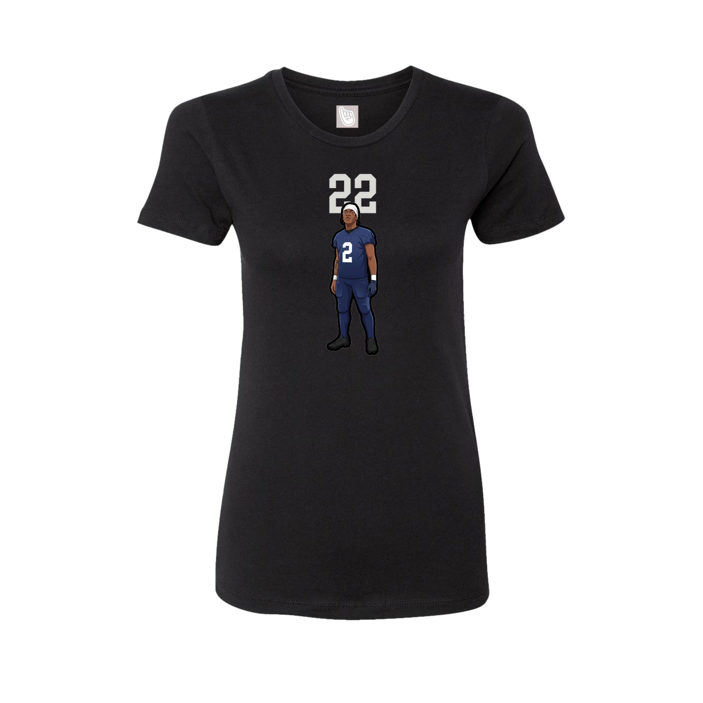 Womens Tee — Number Top in Black