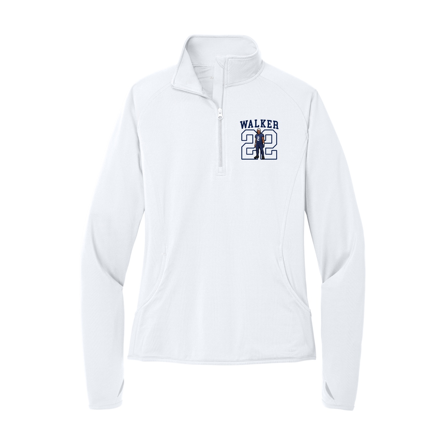 Women's Q-Zip Pullover — Shirsey in White