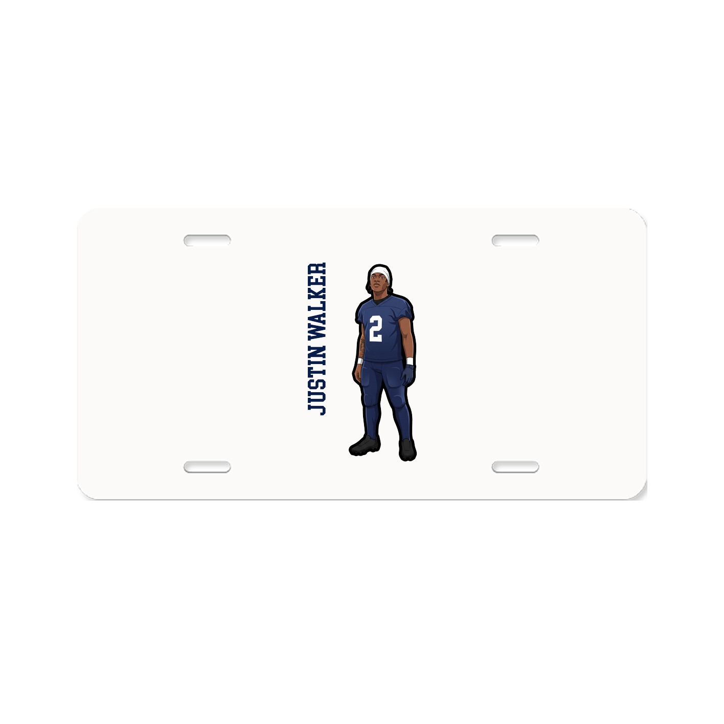 License Plate — Name Vertical in Classic