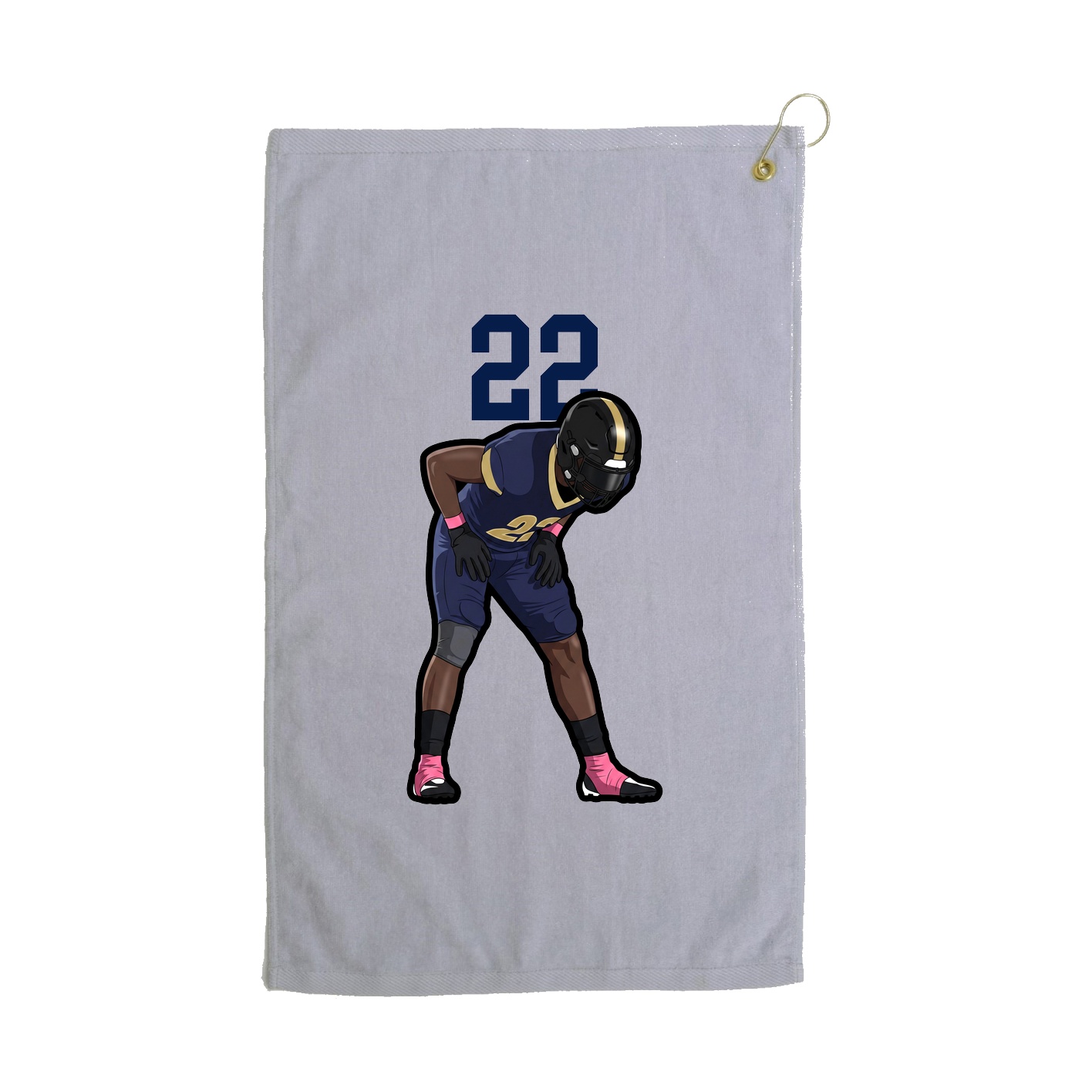 Golf Towel — Number Top in Grey