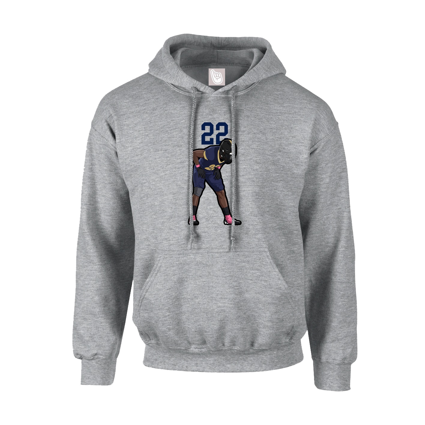 Youth Hoodie — Number Top in Grey