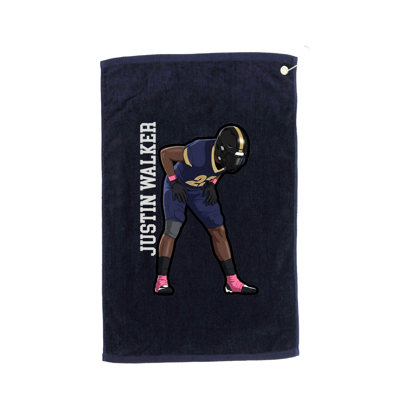 Golf Towel — Name Vertical in Navy