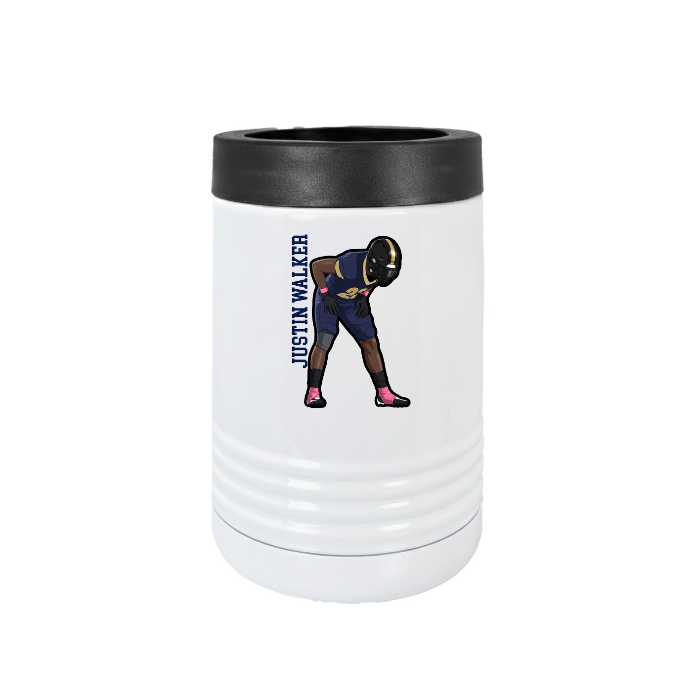 Beverage Holder — Name Vertical in White