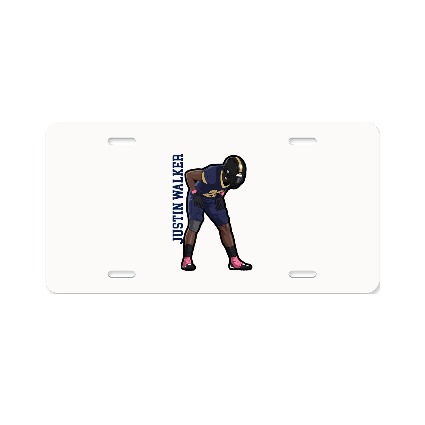 License Plate — Name Vertical in Classic
