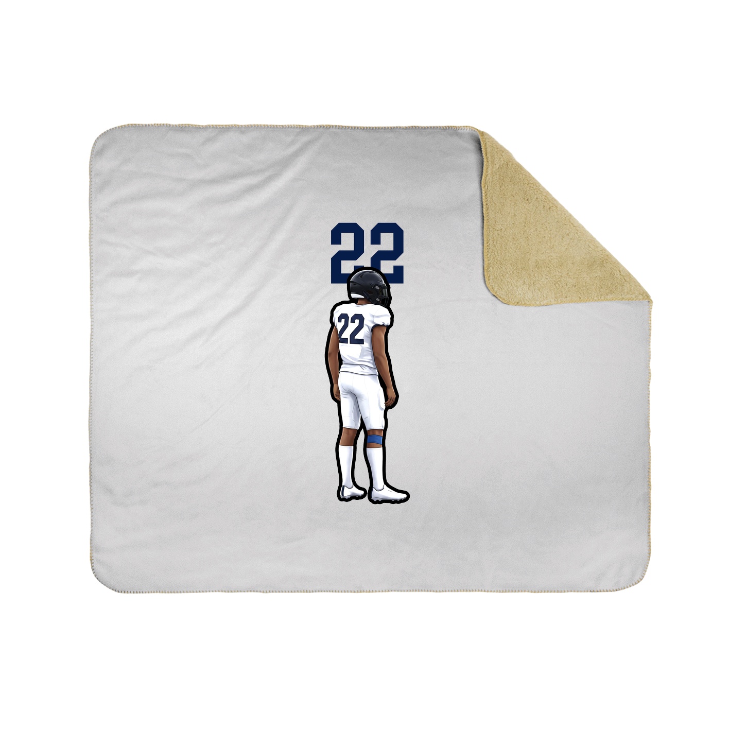 Throw Blanket — Number Top in White