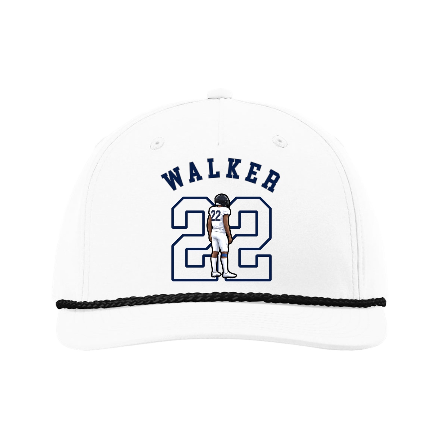 Five-Panel Classic Rope Cap — Shirsey Arch in White