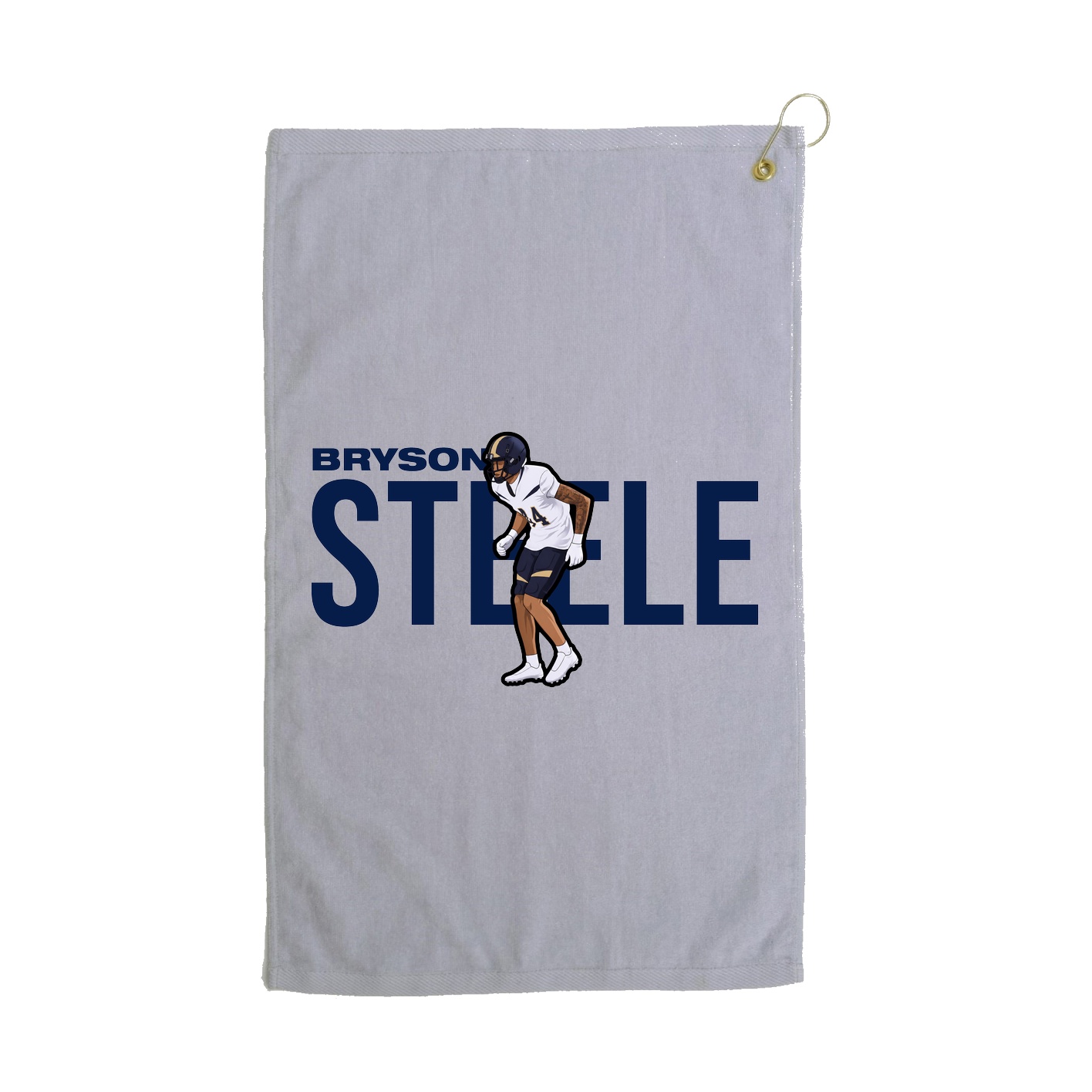 Golf Towel — Player Name in Grey