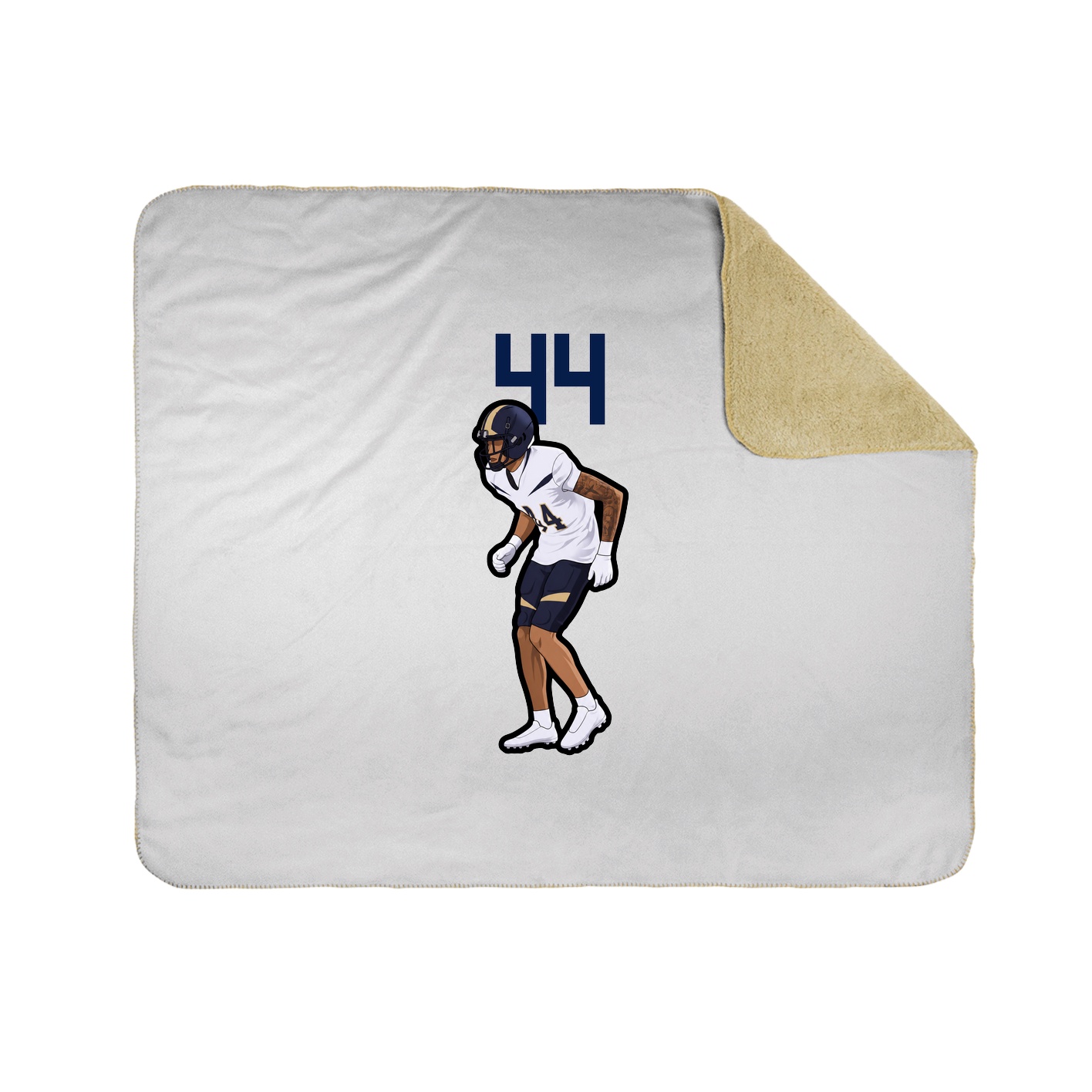Throw Blanket — Number Top in White