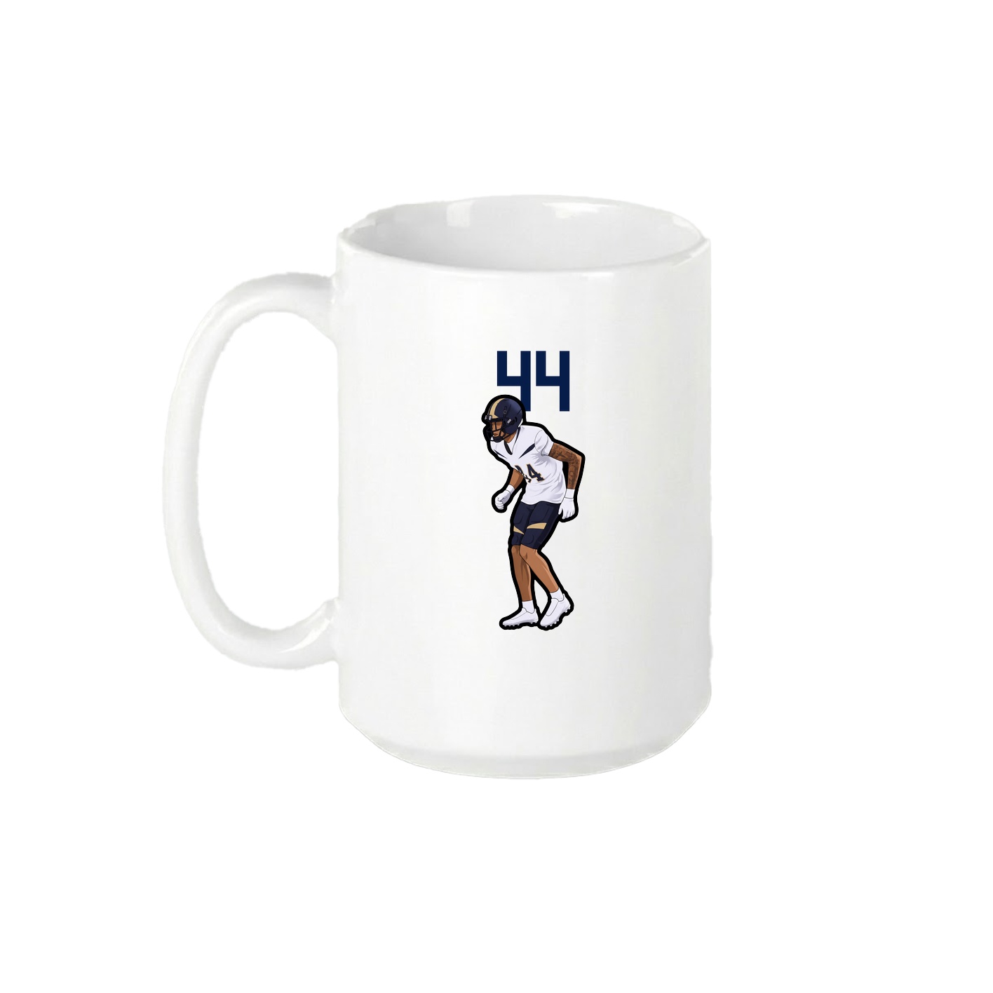 15oz Coffee Mug — Number Top in White