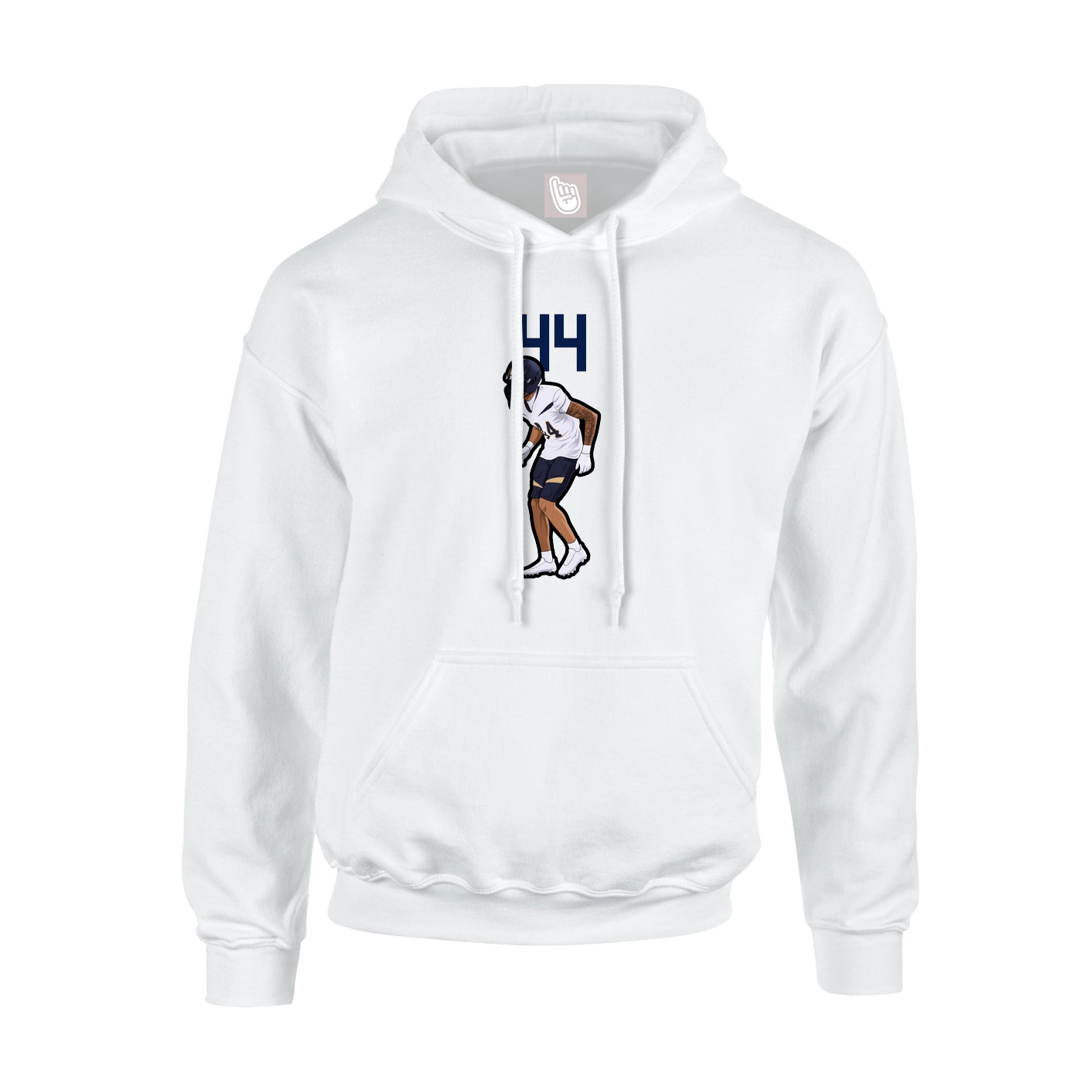 Hoodie — Number Top in White