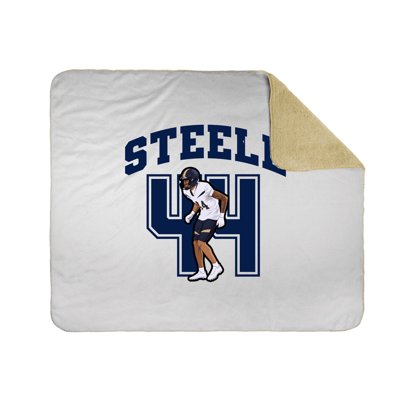 Throw Blanket — Number in White