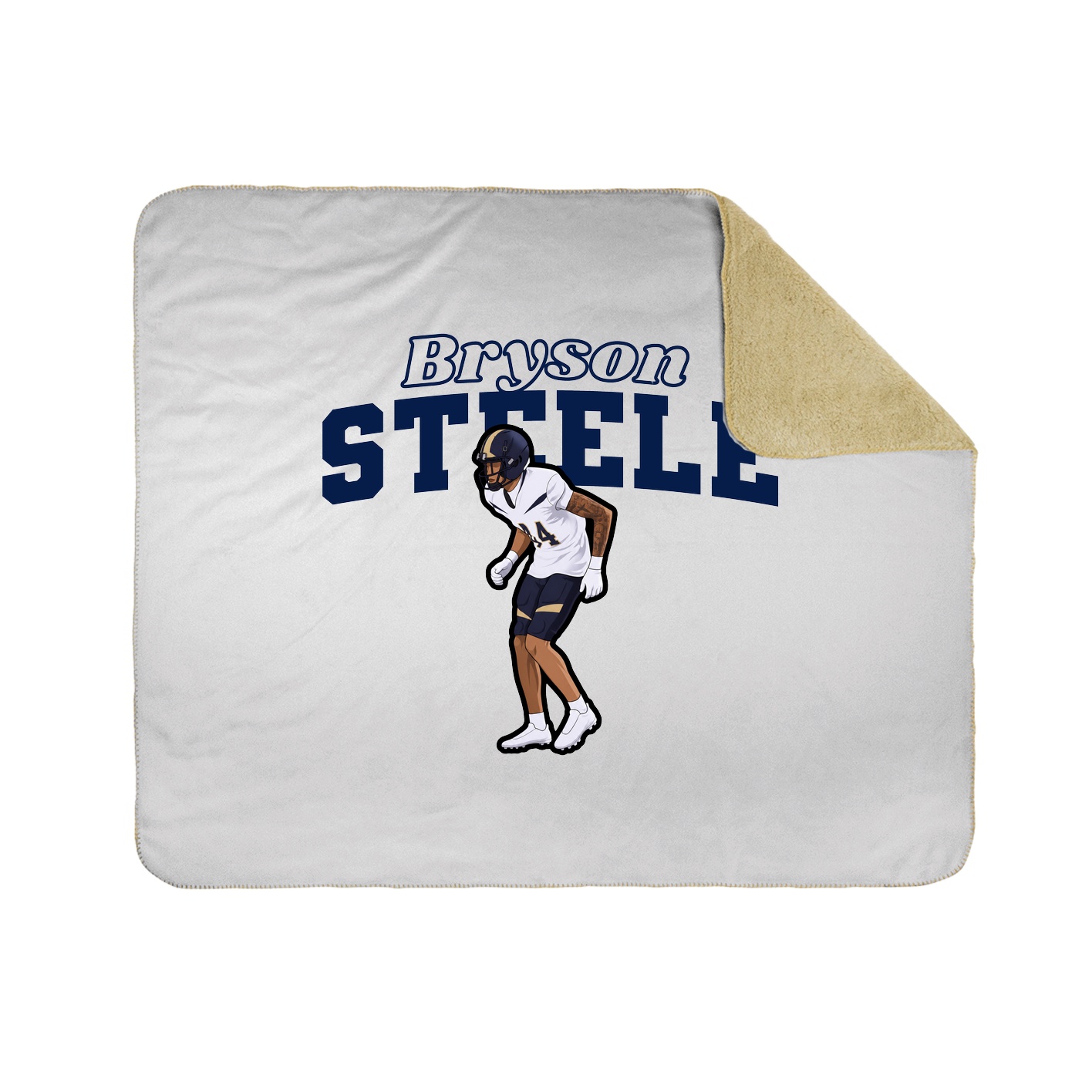 Throw Blanket — Name Arch in White