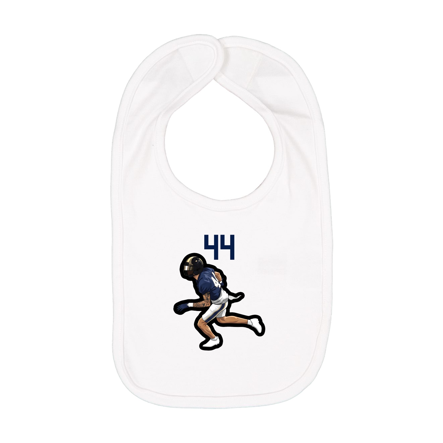 Infant Bib — Number Top in White