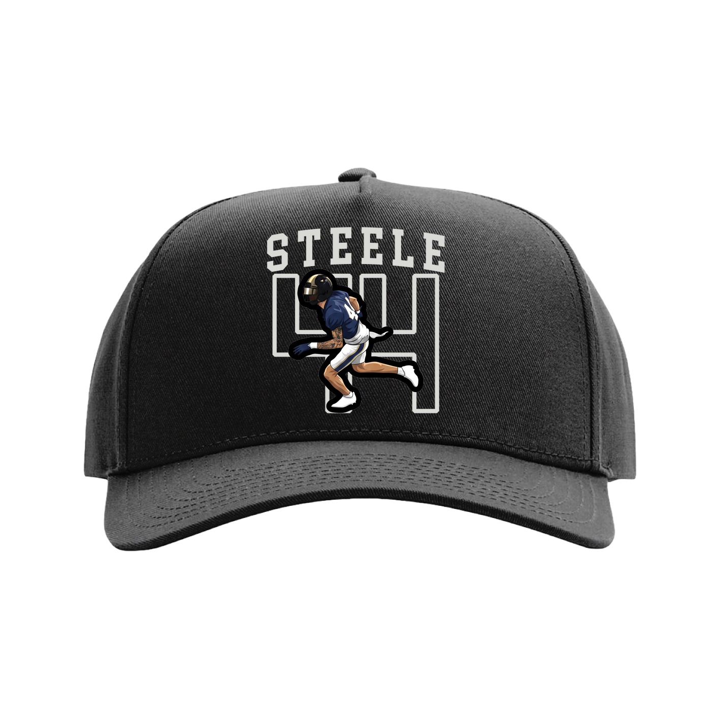 Full Fabric Five-Panel Champ Cap — Shirsey in Black