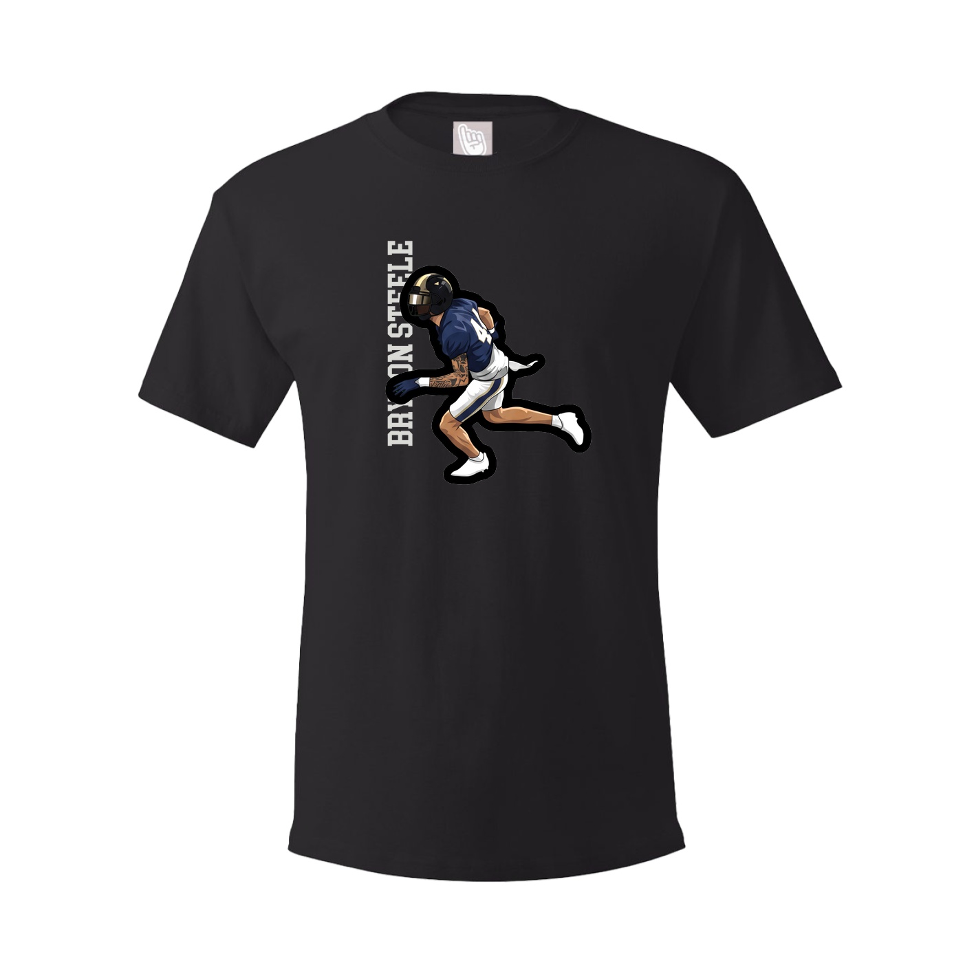 Youth Tee — Name Vertical in Black