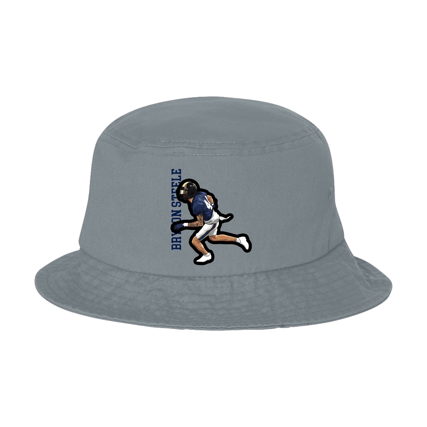Bucket Cap — Name Vertical in Grey