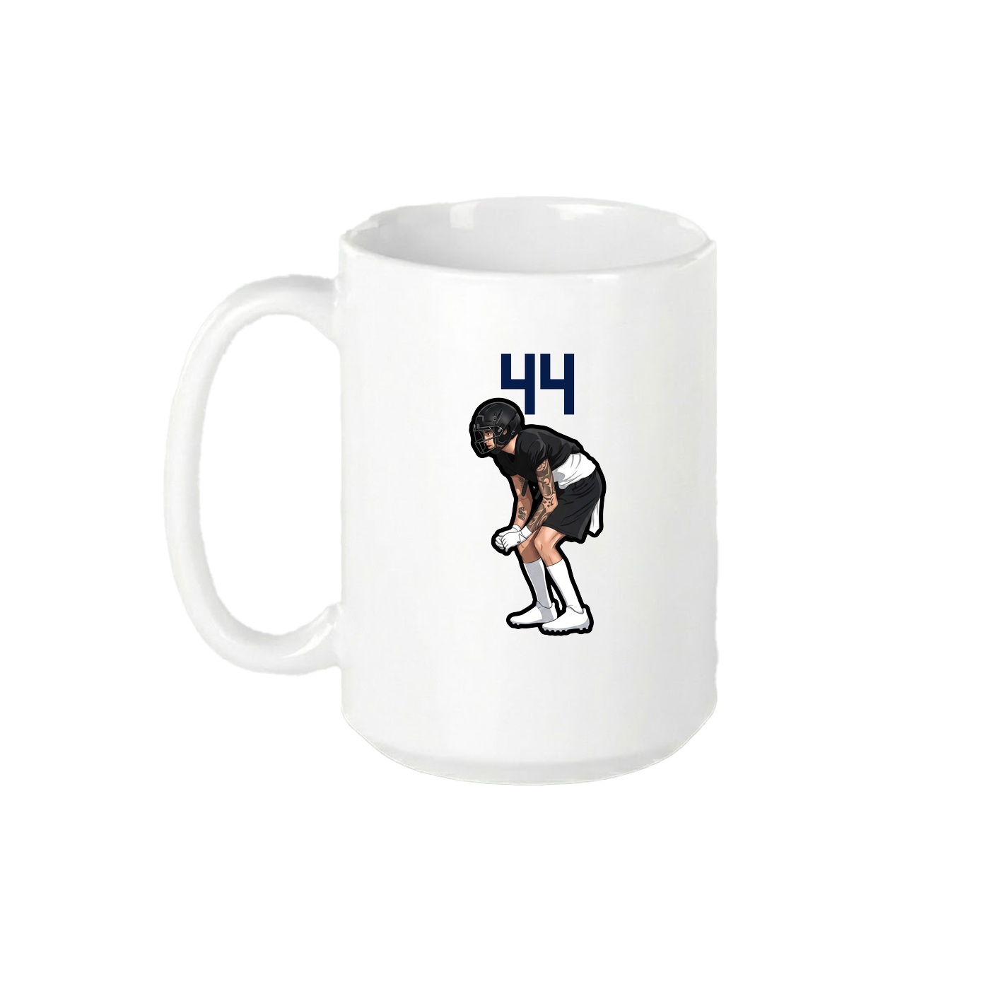 15oz Coffee Mug — Number Top in White
