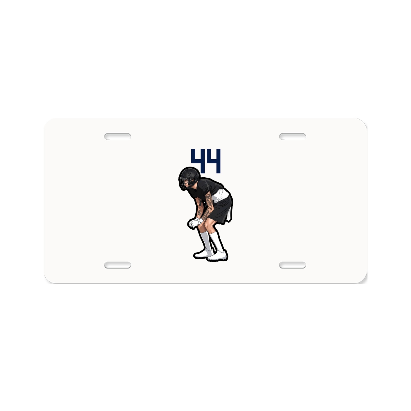 License Plate — Number Top in Classic