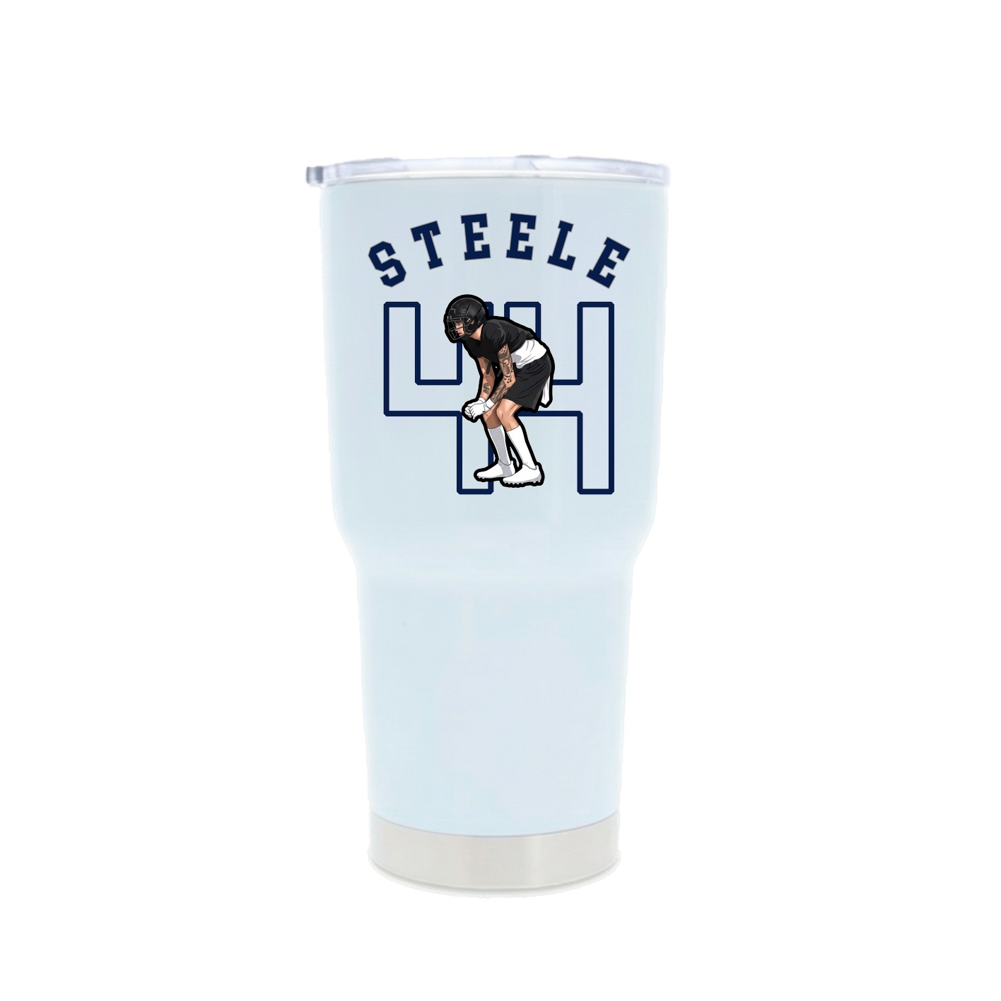 30oz Stainless Steel Tumbler — Shirsey Arch in White