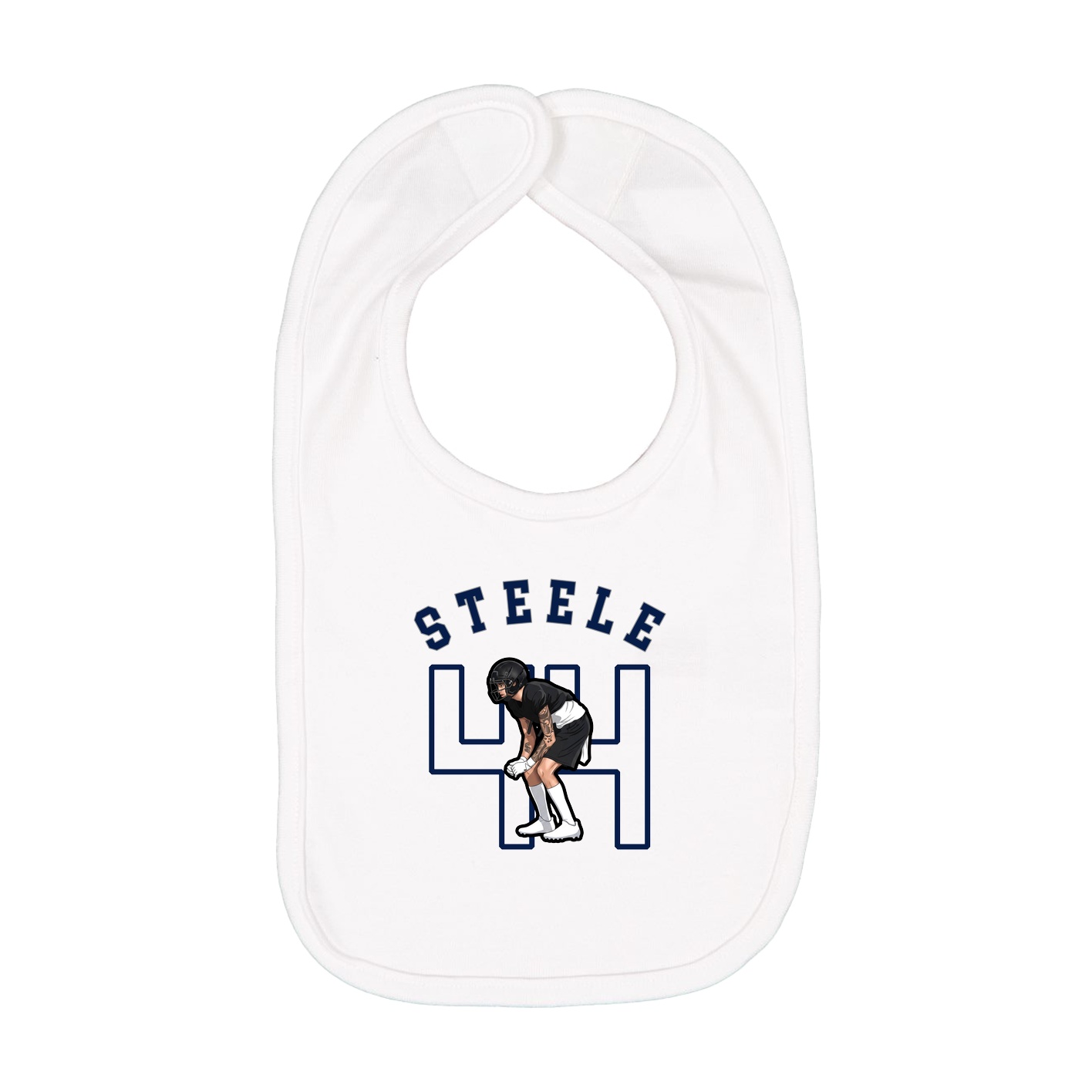 Infant Bib — Shirsey Arch in White