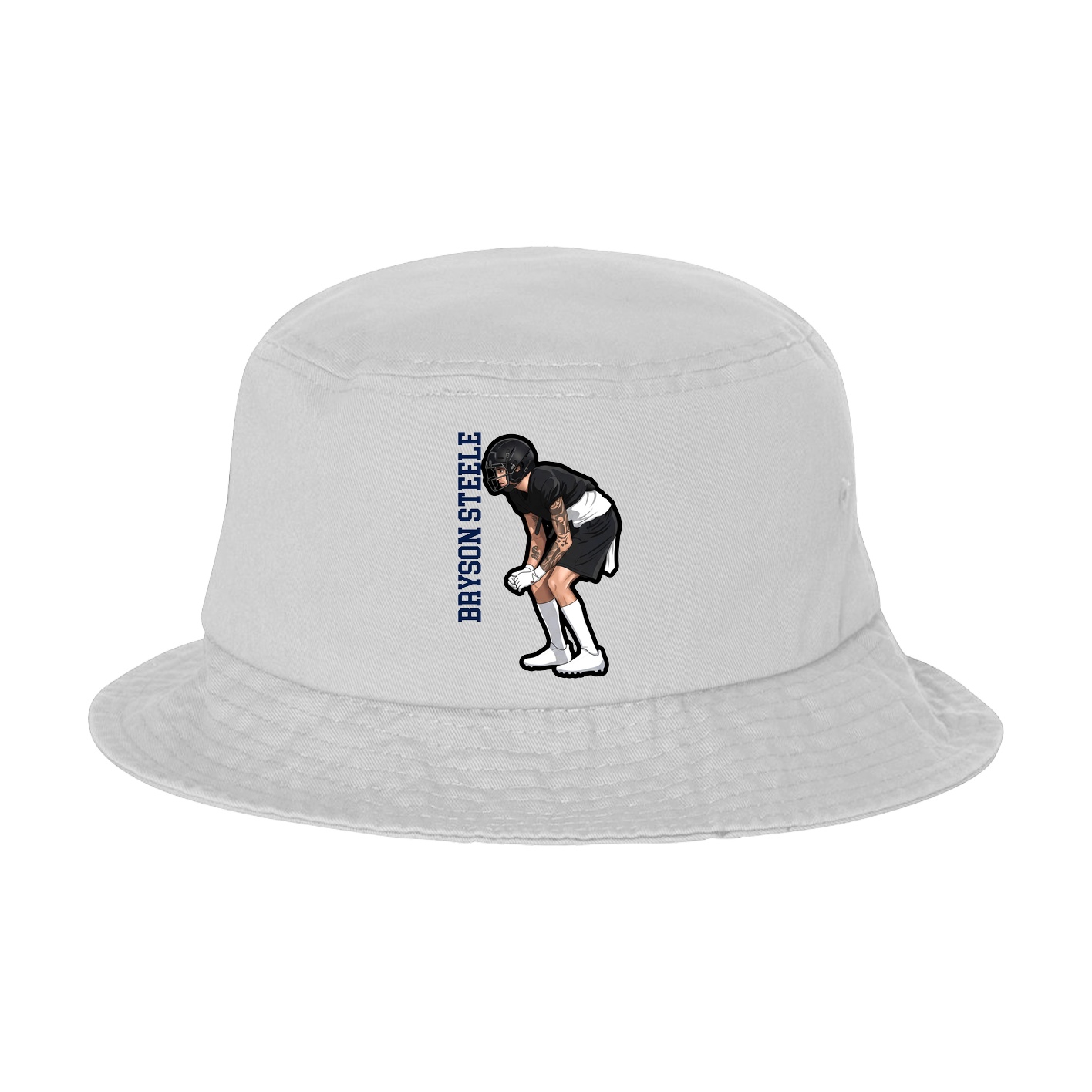 Bucket Cap — Name Vertical in White