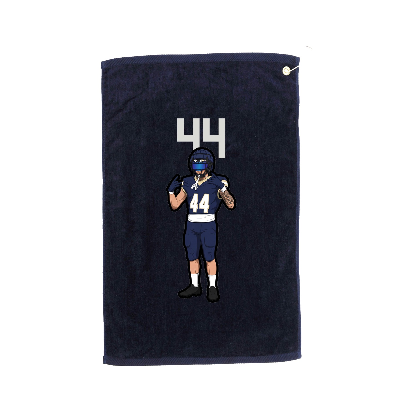 Golf Towel — Number Top in Navy