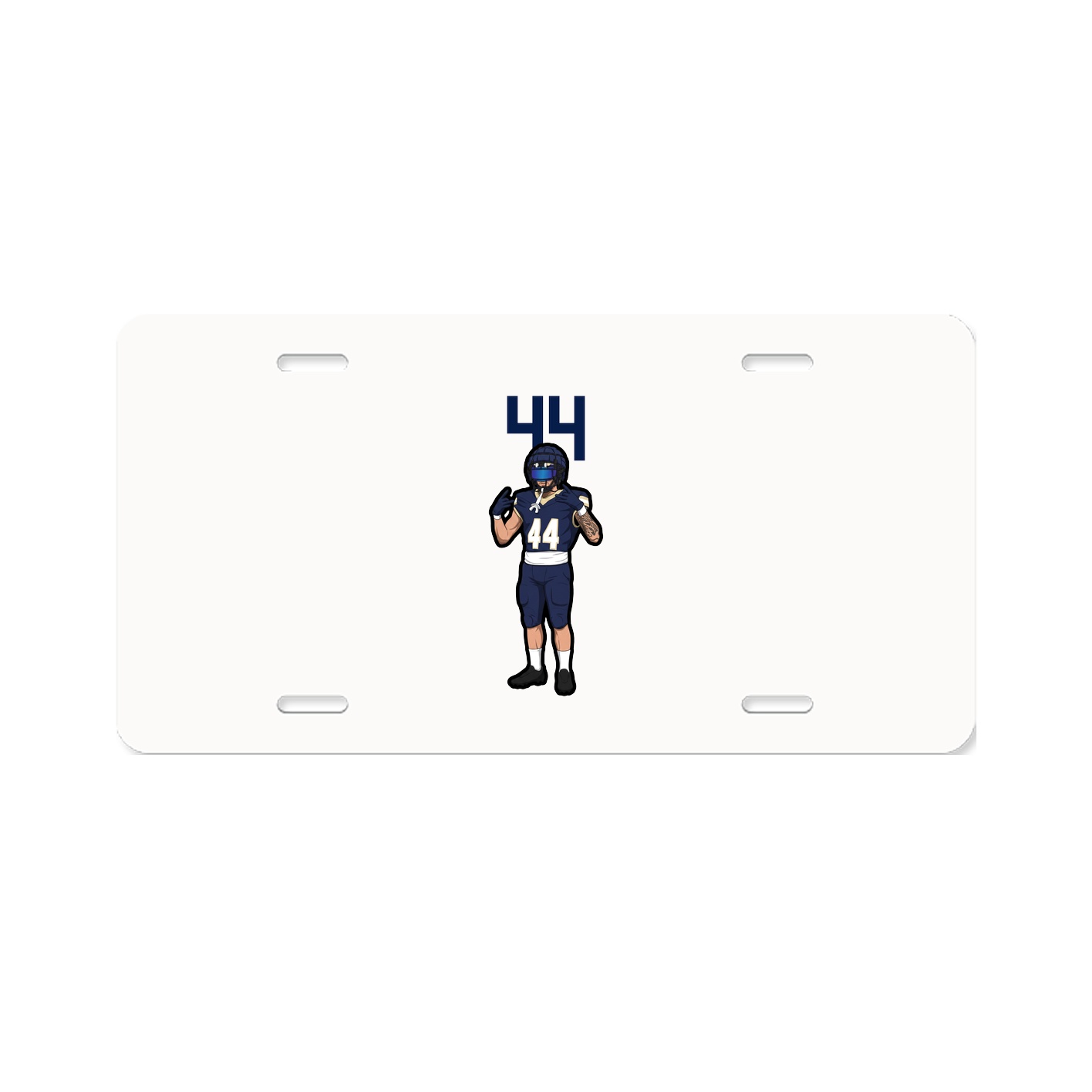 License Plate — Number Top in Classic