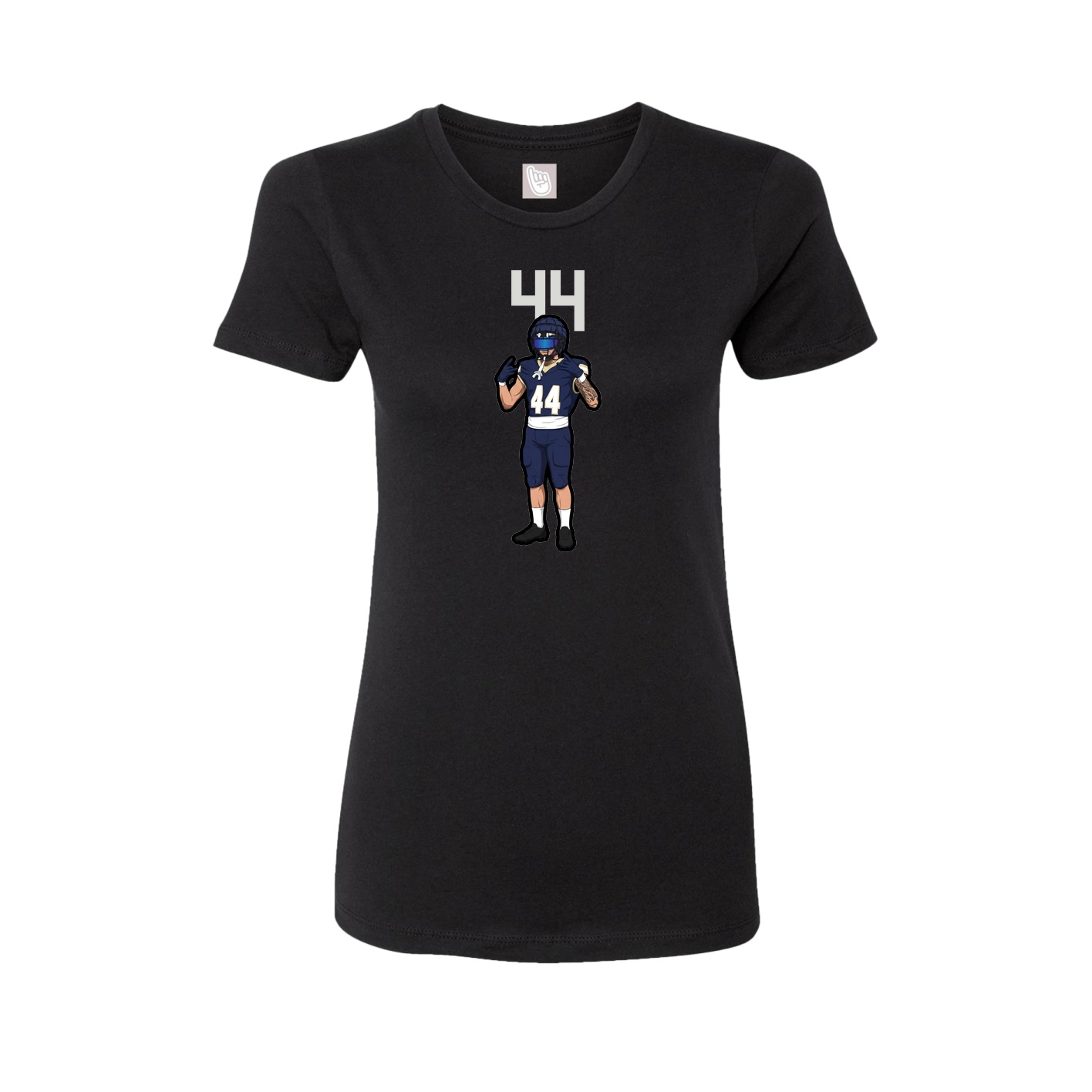 Womens Tee — Number Top in Black