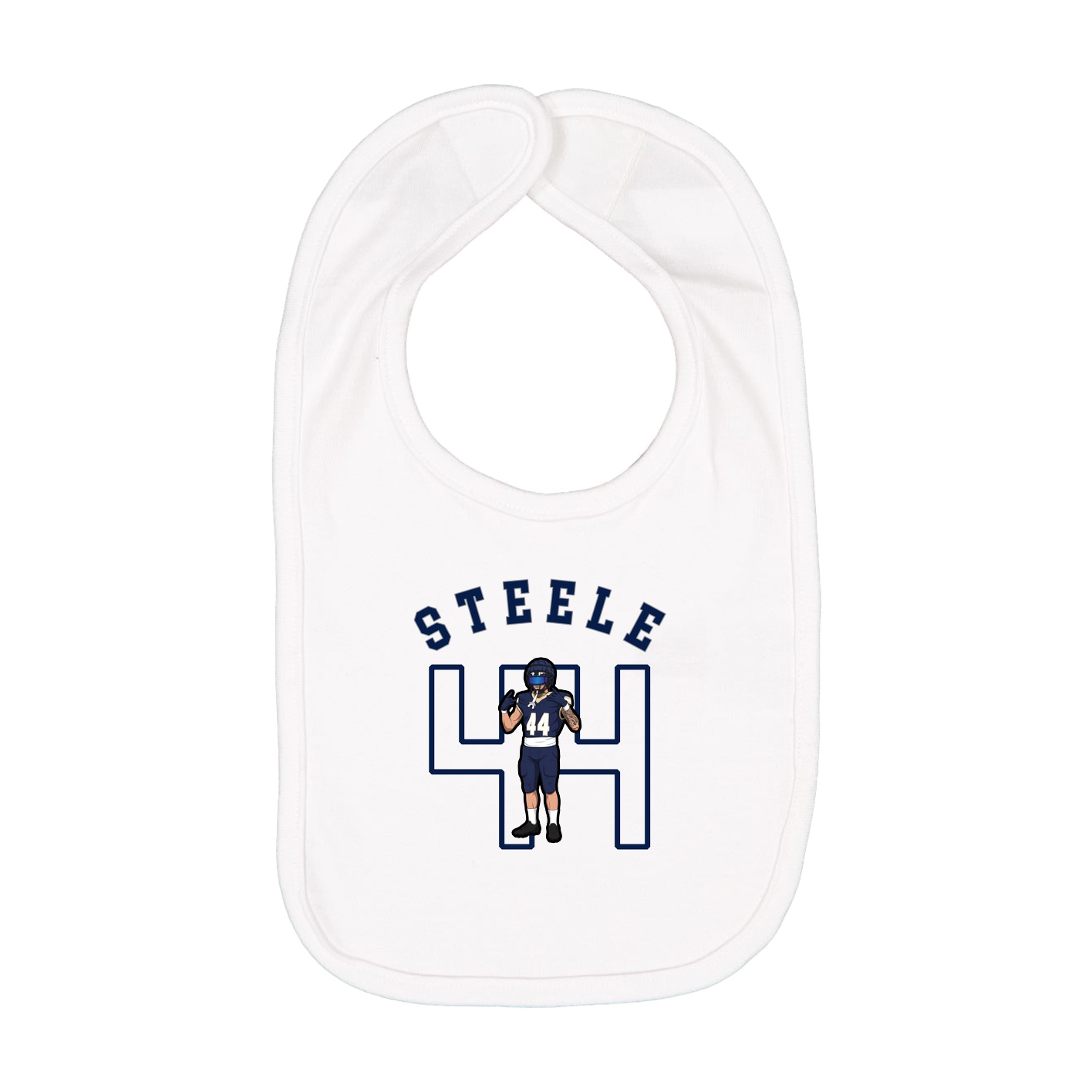 Infant Bib — Shirsey Arch in White