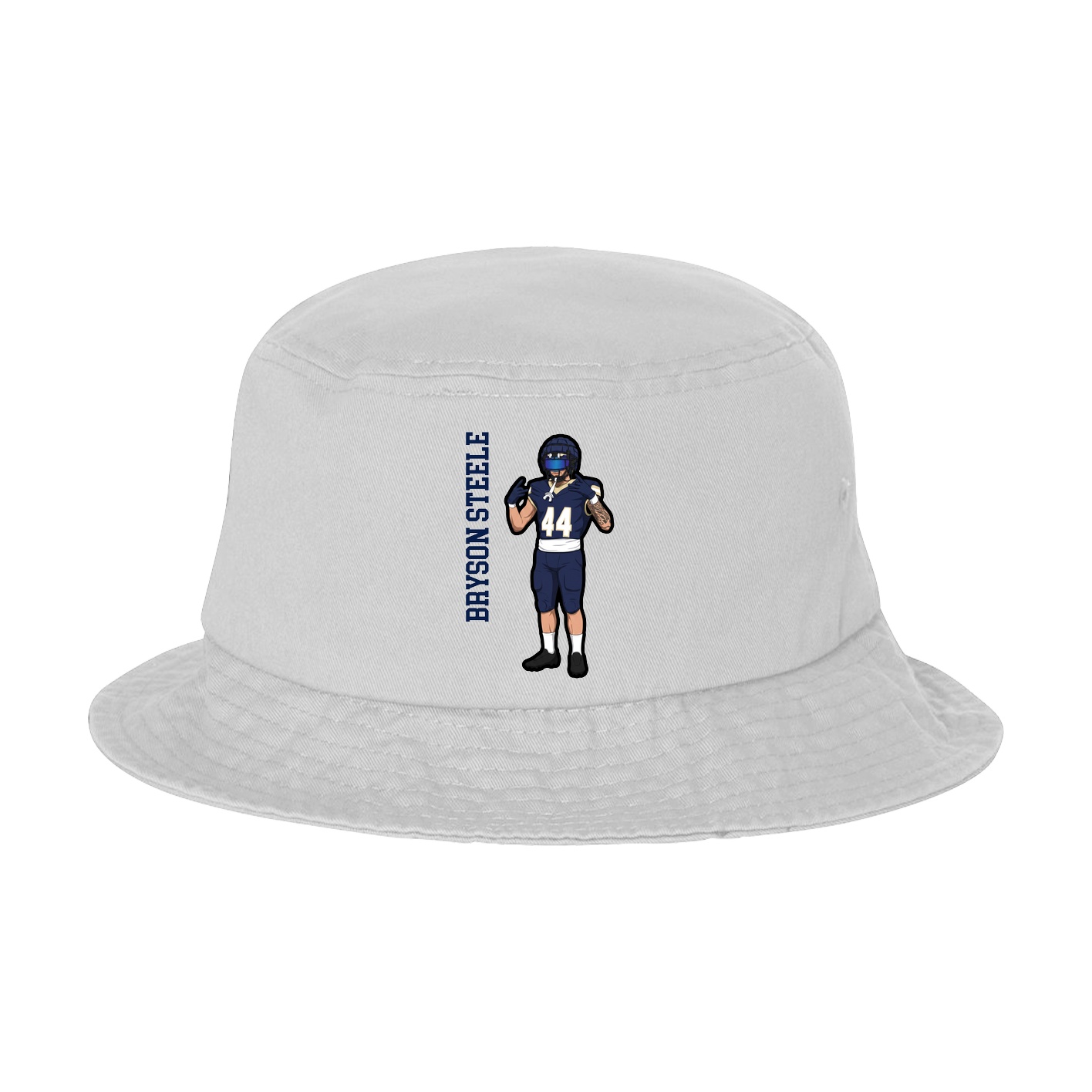 Bucket Cap — Name Vertical in White