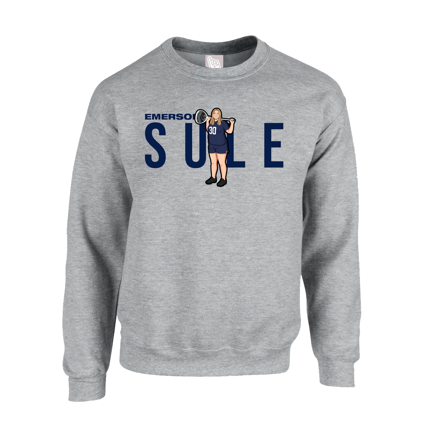 Fleece Crew — Player Name in Grey