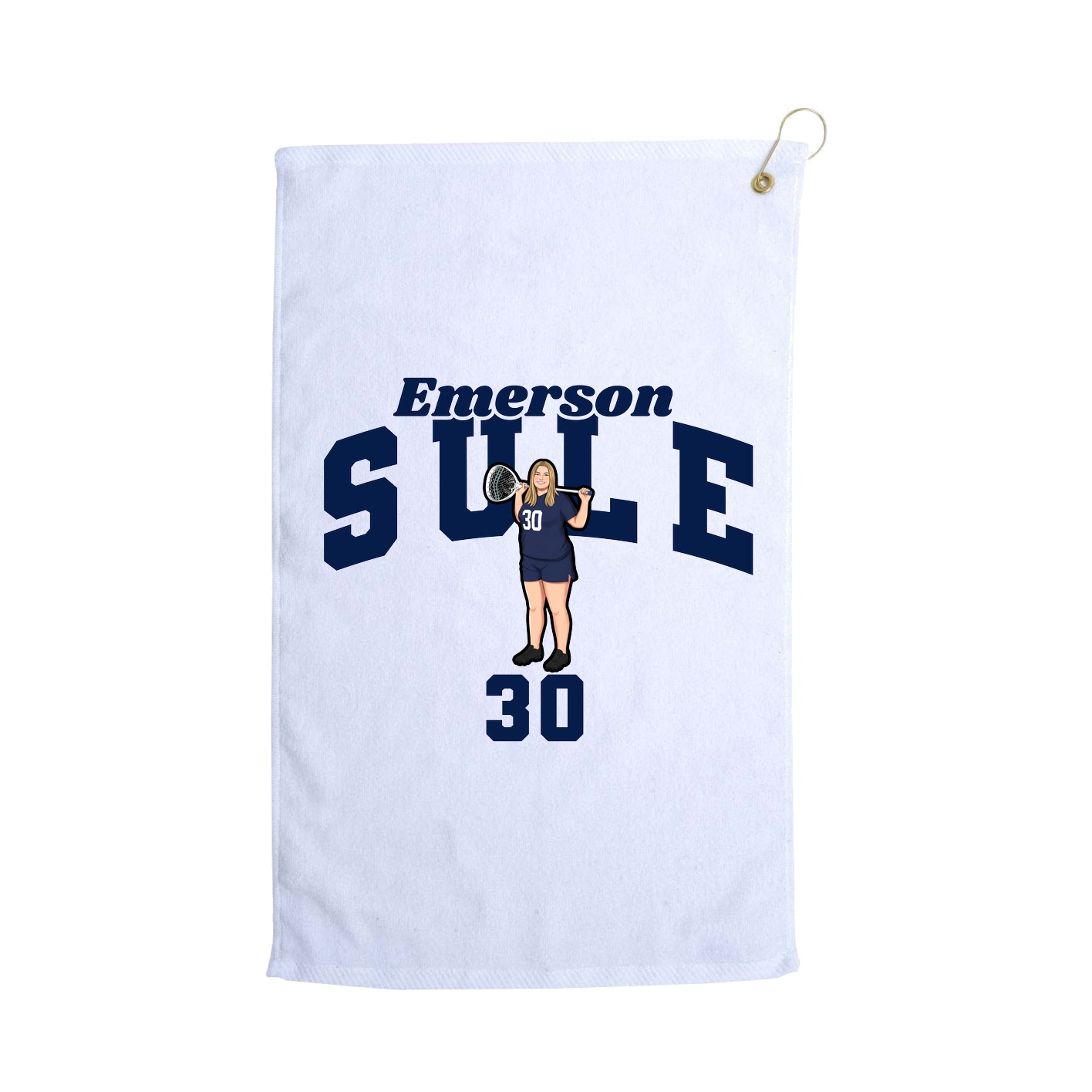Golf Towel — Signature Arch in White