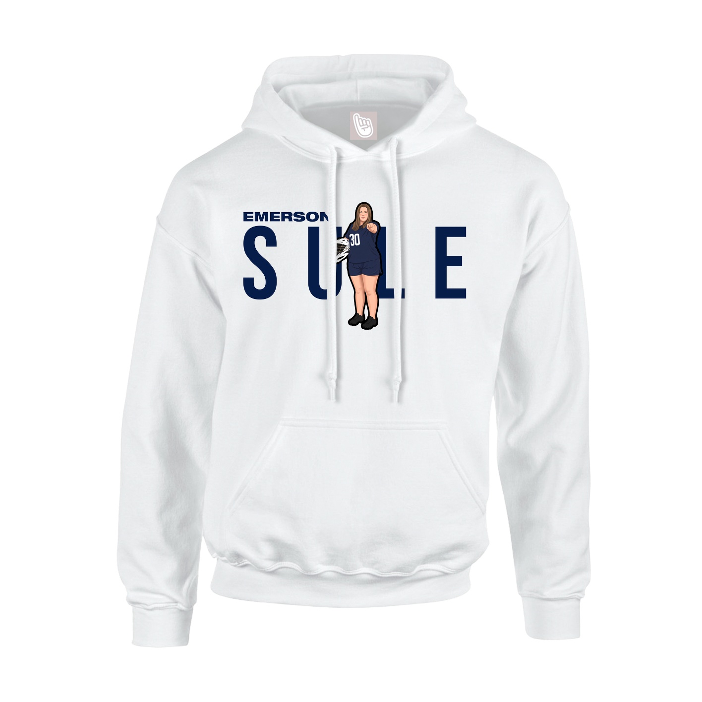 Youth Hoodie — Player Name in White