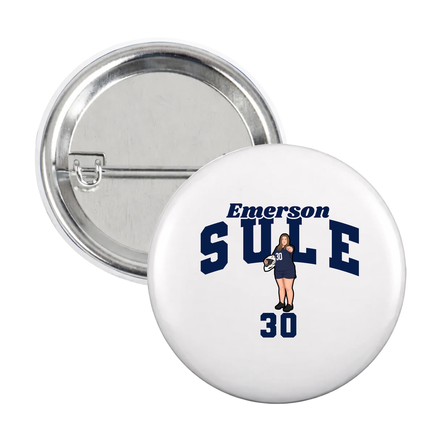 Game Day Button — Signature Arch in White