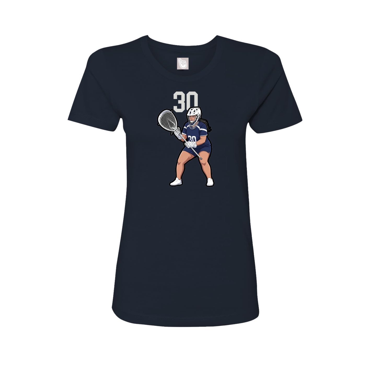 Womens Tee — Number Top in Navy