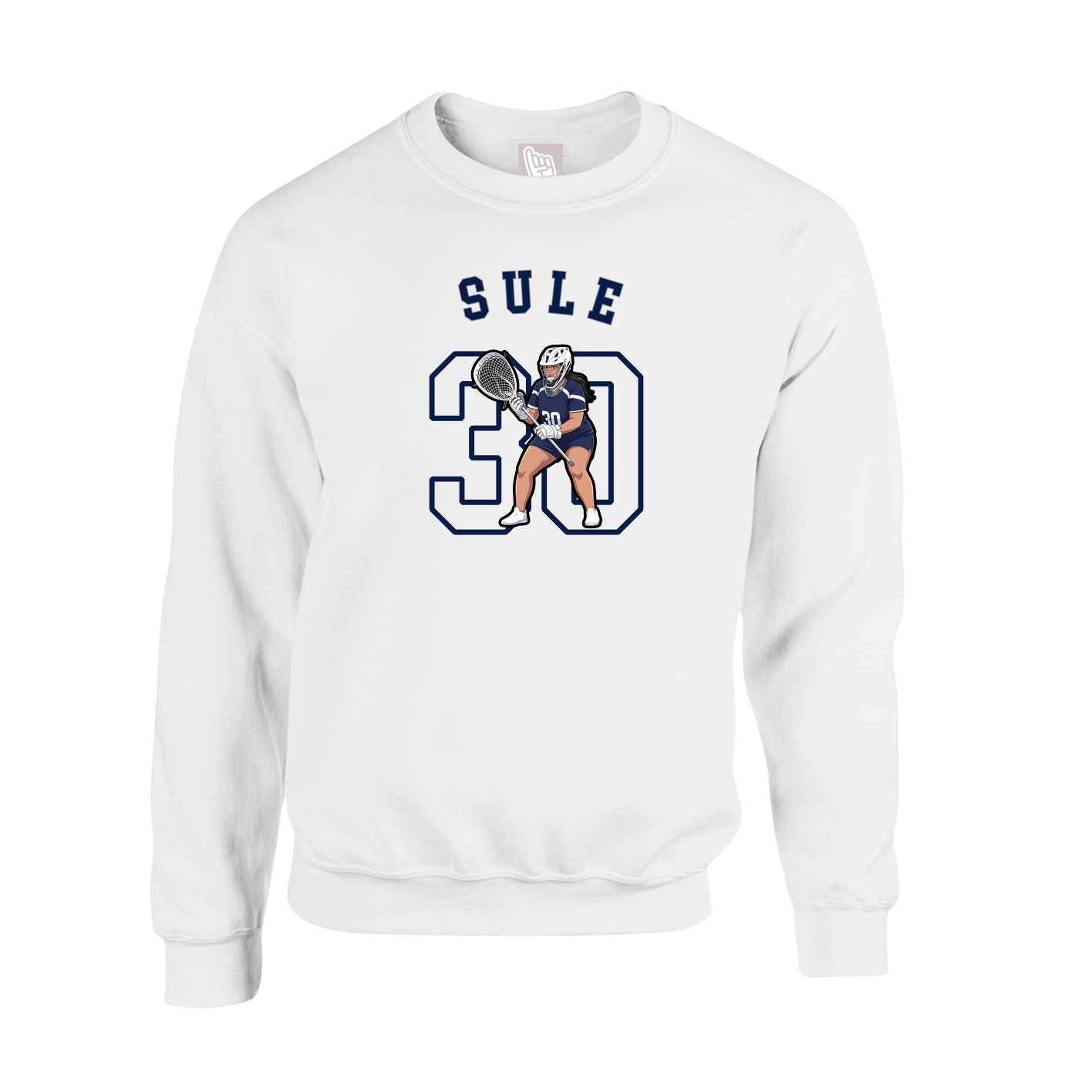 Fleece Crew — Shirsey Arch in White
